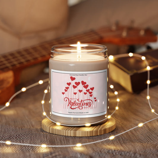 Happy valentines day Scented Soy Candle, 9oz