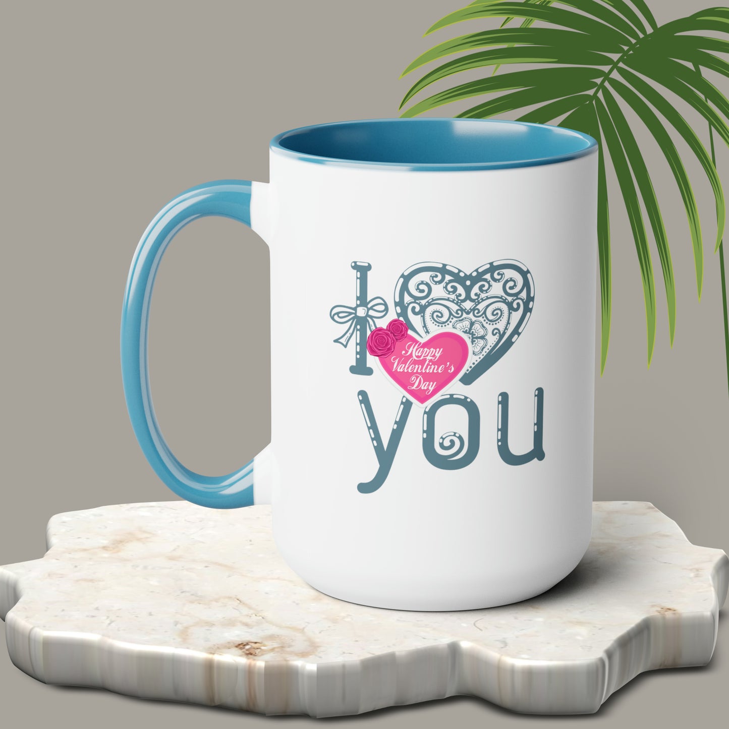 Happy valentines day Two-Tone Coffee Mugs, 15oz