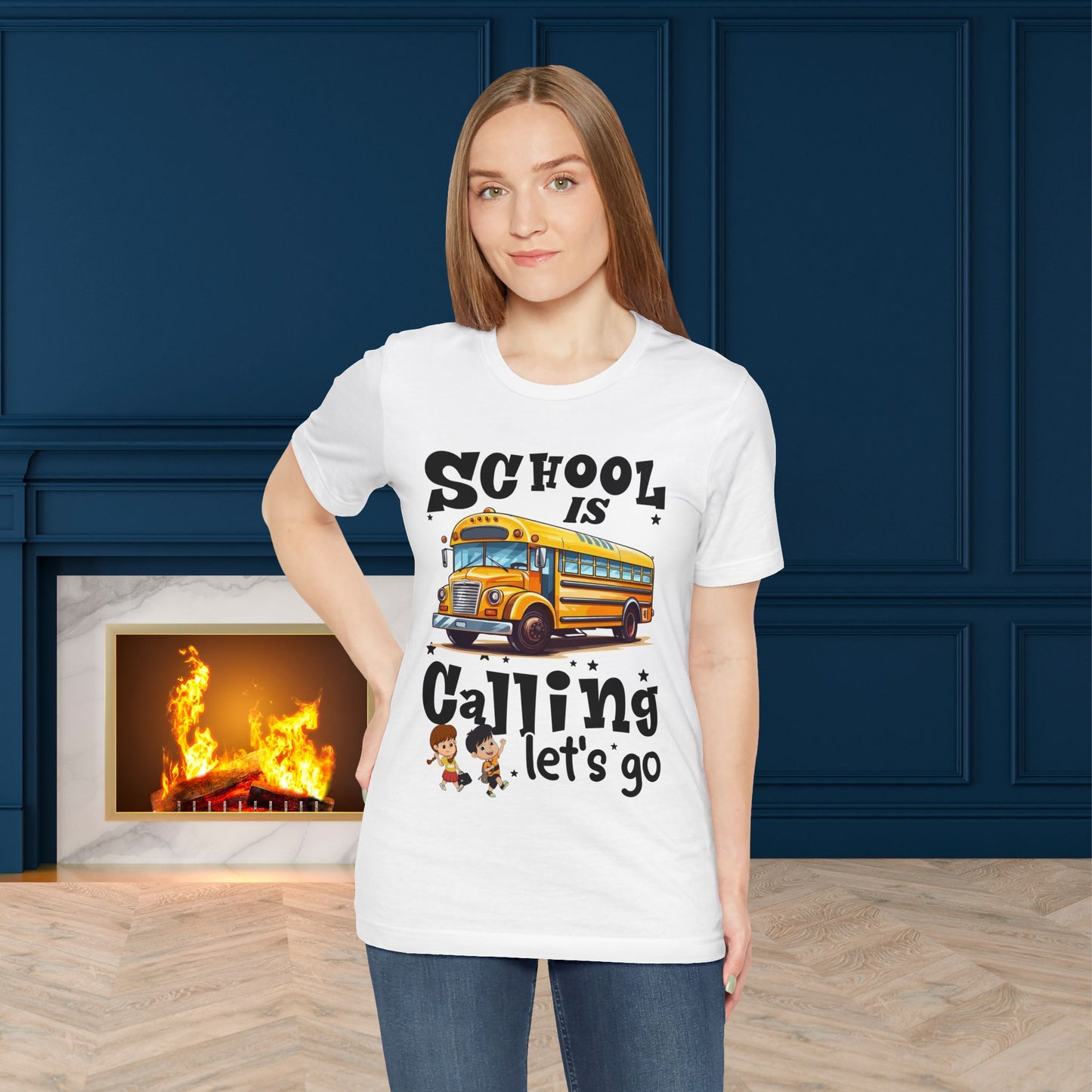 School Is calling T-shirt, First Day Of School T-Shirt, Teacher Back To school unisex jersey short sleeve.First Day Vibes T-Shirt.