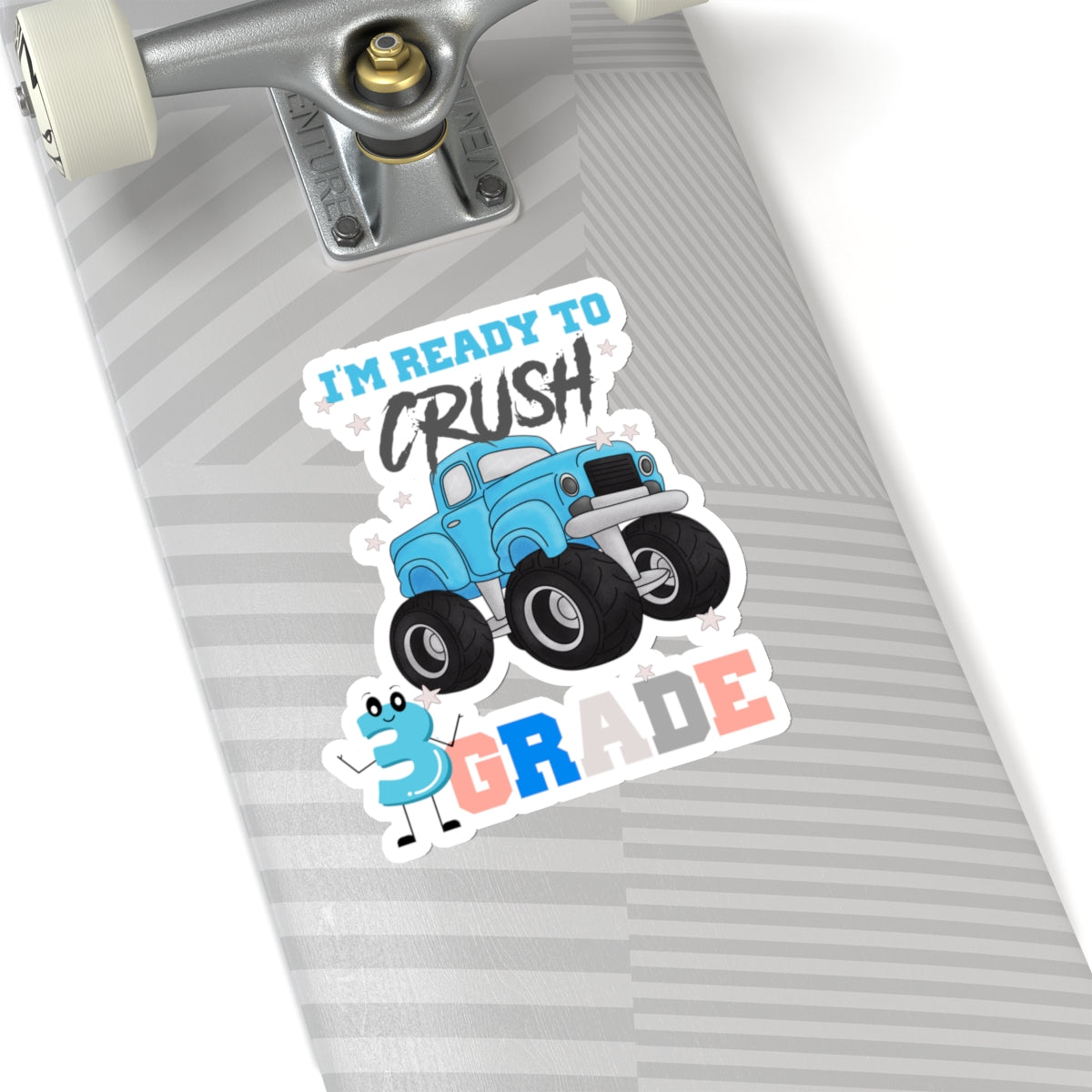 I Am Ready To Crush 3rd Grade Back To School Kiss-Cut Stickers, First Grade Squad Kiss-Cut Stickers, Gift for First graders, Ready for School, Back to Learning.