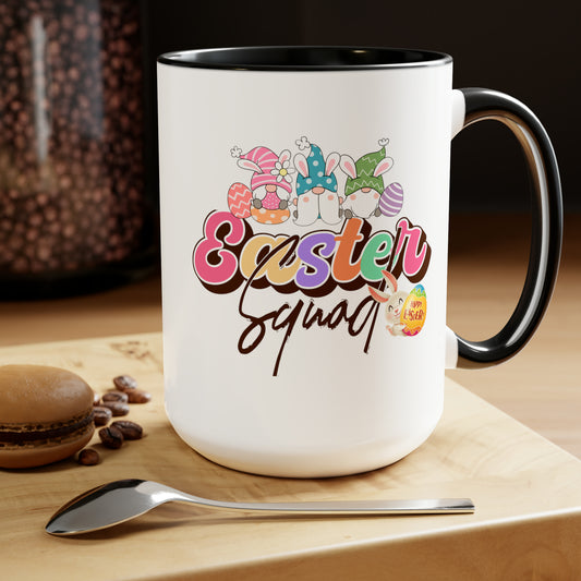 Easter Squad Two-Tone Coffee Mugs, 15oz