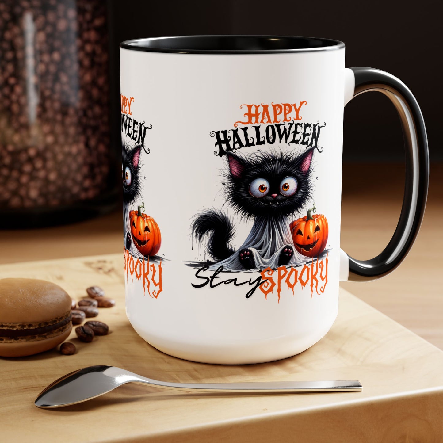 Stay Spooky Happy Halloween Coffee Mug,  Let's Go Halloween Coffee Mug, Trick or Treat Halloween Coffee Mug, Cute Ghost Coffee Mug, Spooky Season Halloween Coffee Mug.