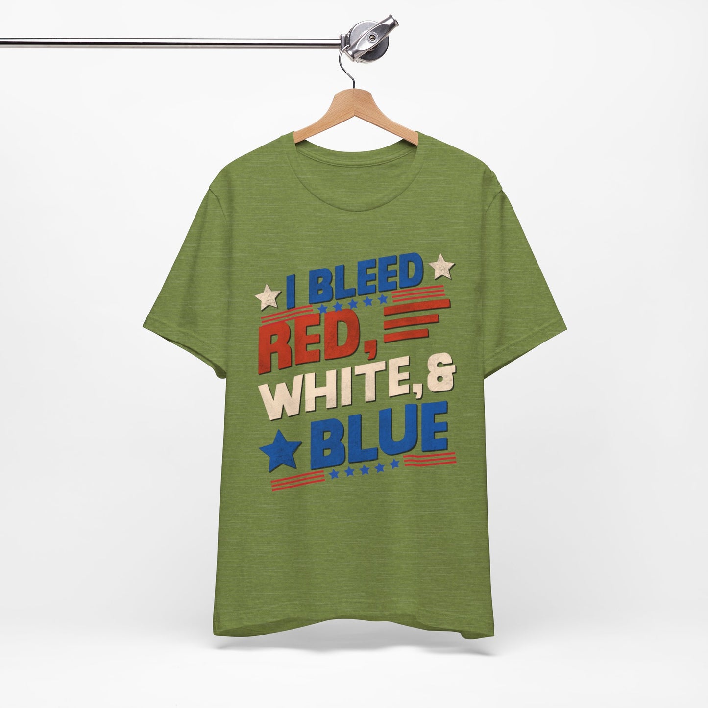 4th of July T-shirt, Red White Blue T-Shirt, Fourth of July unisex jersey short sleeve.