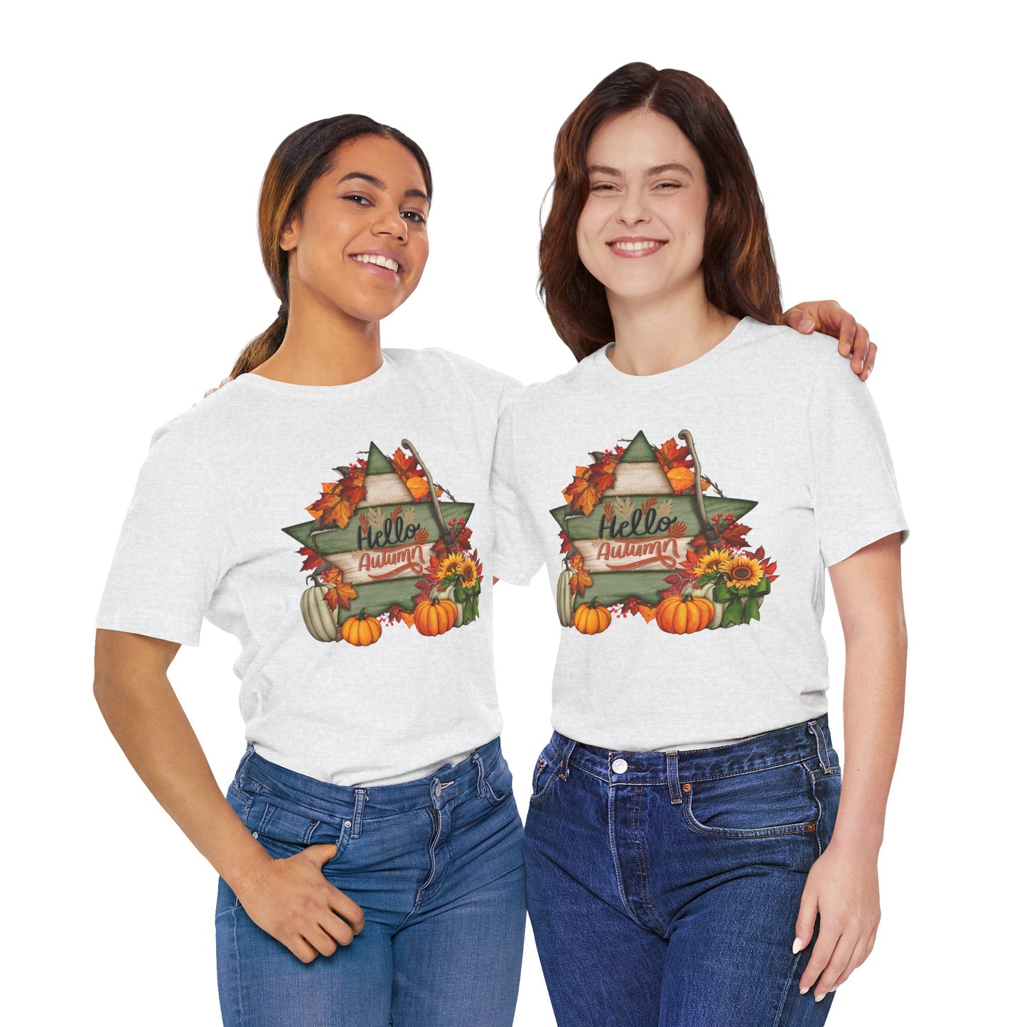 Hello Autumn Thanksgiving T-shirt, Happy thanksgiving 2024 T-shirt, Thanksgiving Gift,Turkey Shirt, Family Thanksgiving, Holiday Outfit.