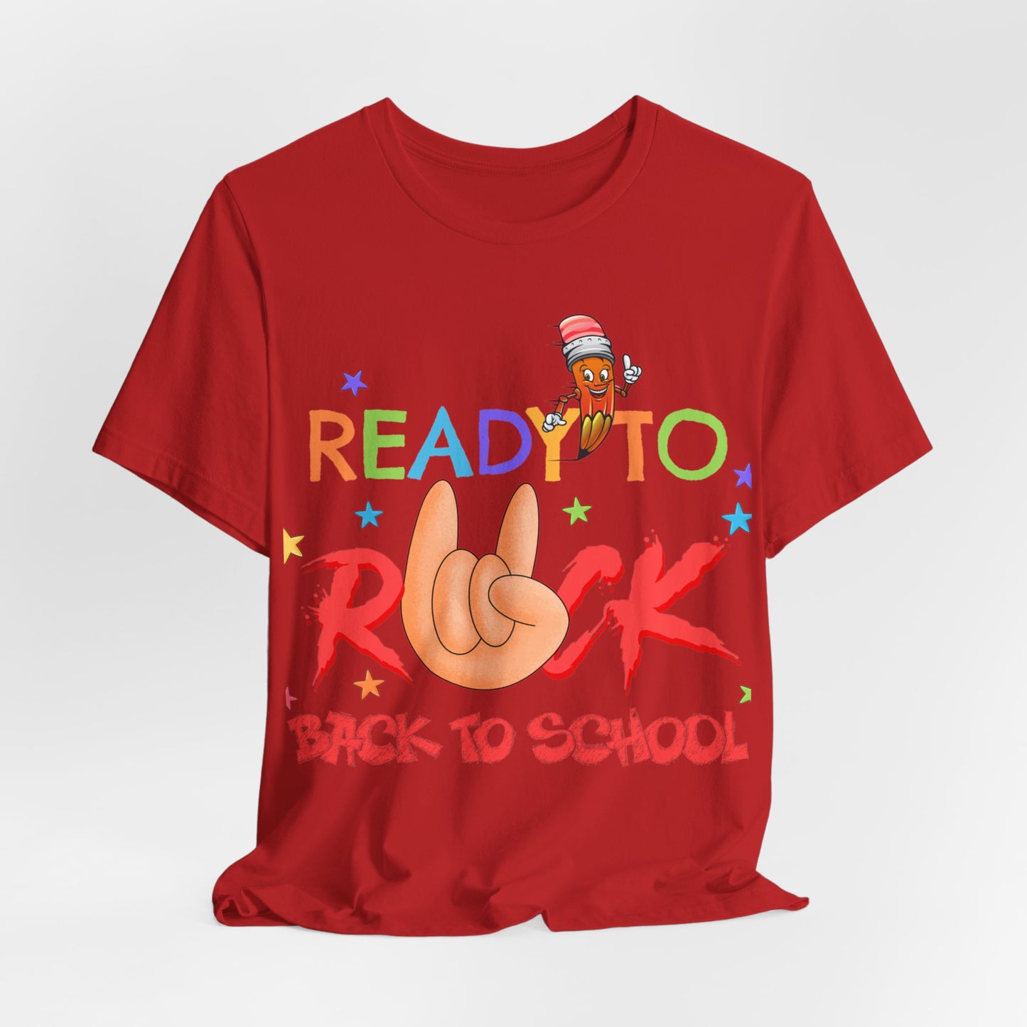 Ready To Rock T-Shirt, Back To School T-Shirt, Teach Love Inspire Teacher Shirt, Teacher Back To school unisex jersey short sleeve.First Day Vibes T-Shirt.