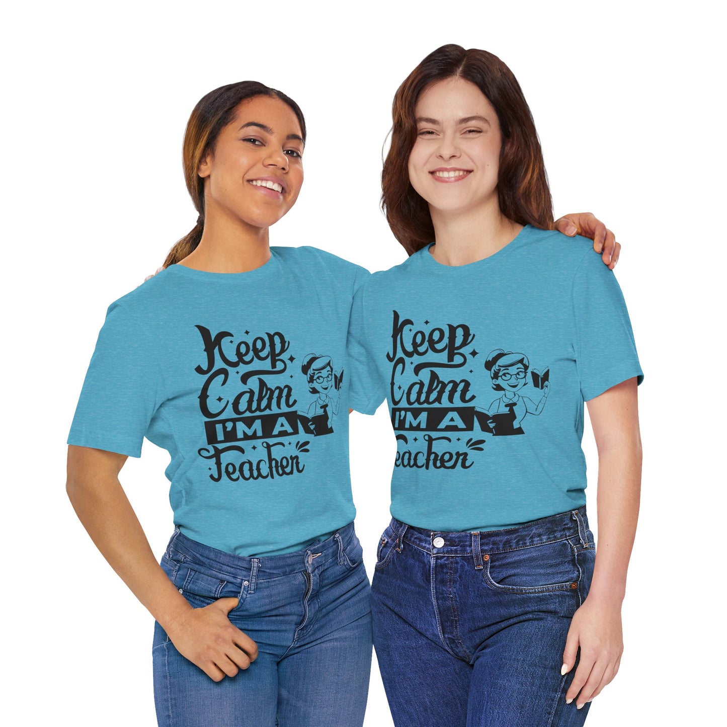 Keep Calm I Am A Teacher T-Shirt, Back To School T-Shirt, Teach Love Inspire Teacher Shirt, Teacher Back To school unisex jersey short sleeve.First Day Vibes T-Shirt.