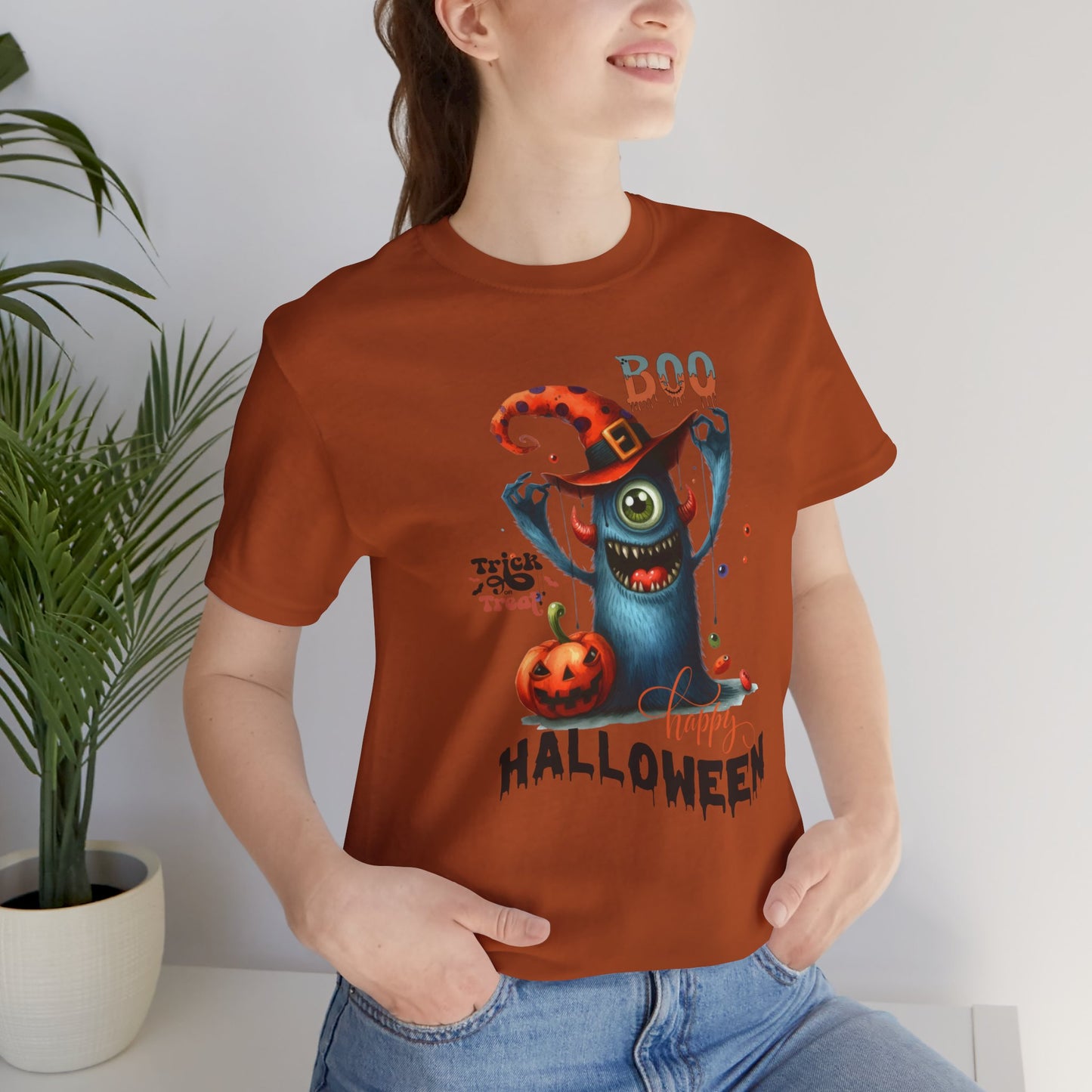 Boo Happy Halloween T-shirt, Happy Halloween T-shirt, Trick Or Treat T-shirt, Halloween T-shirt, Cool Halloween T-shirt, Spooky T-shirt,