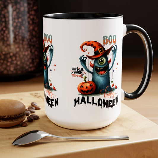 Boo Happy Halloween Coffee Mug, Beware Halloween Coffee Mug, Trick or Treat Halloween Coffee Mug, Cute Skeleton Coffee Mug, Spooky Season Halloween Coffee Mug.