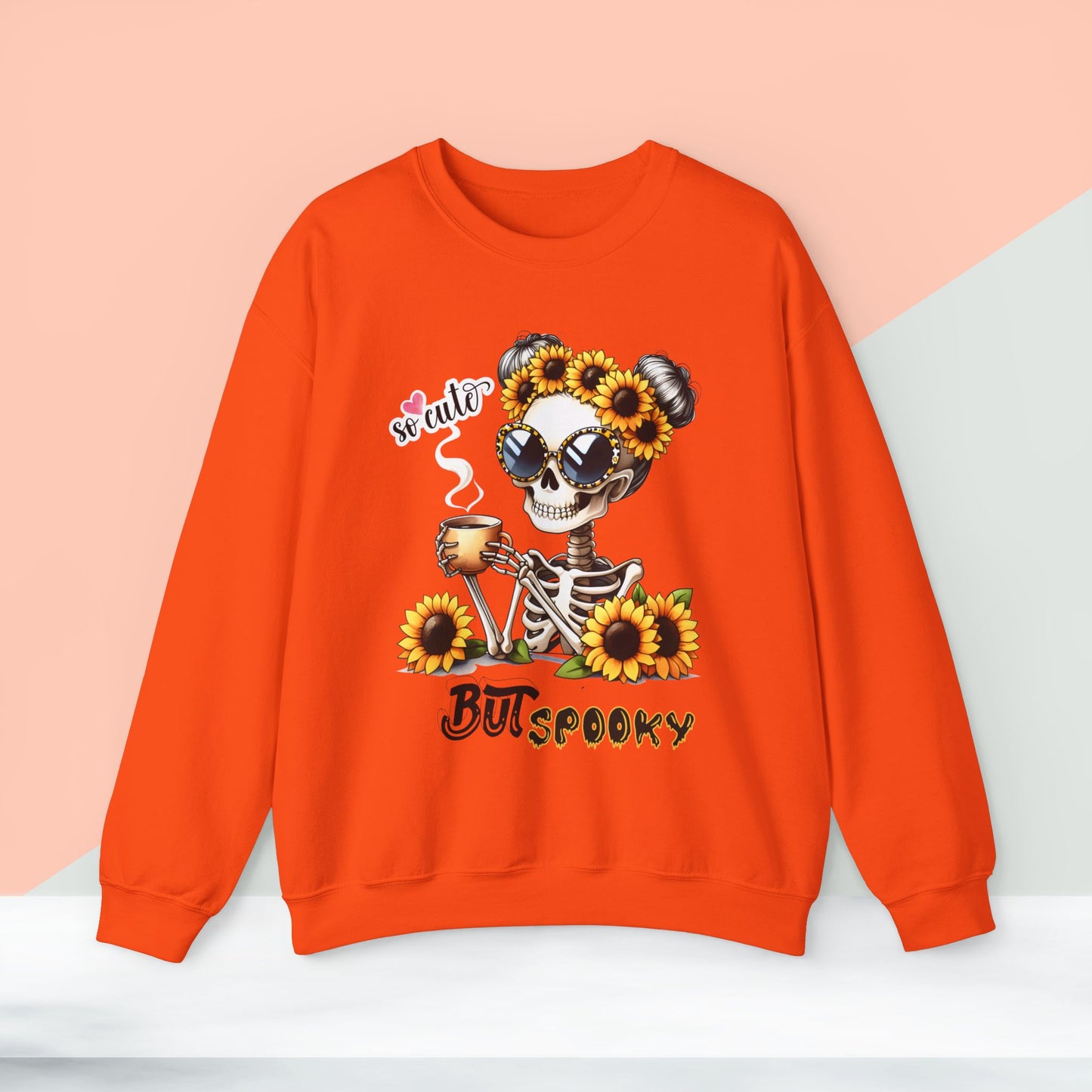 So Cute But Spooky Halloween Ghost Sweatshirt, Happy Halloween Sweatshirt - Unisex Heavy Blend Crewneck, Halloween Sweatshirt, Cute Spooky Ghost sweatshirt.