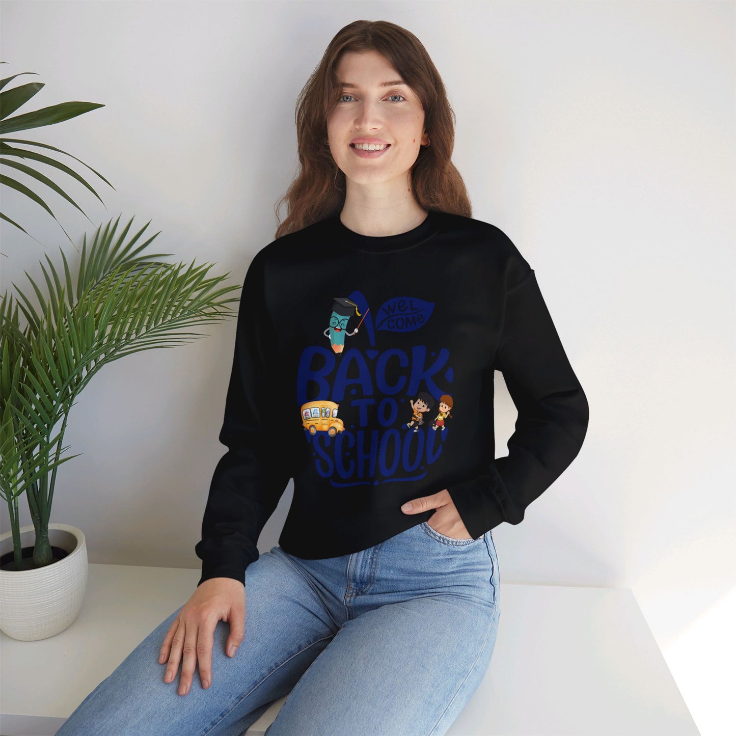 Back To school unisex heavy blend crewneck sweatshirt, We Love Teachers Sweatshirt,Teacher Back To school  Sweatshirt. First Day Vibes Sweatshirt.