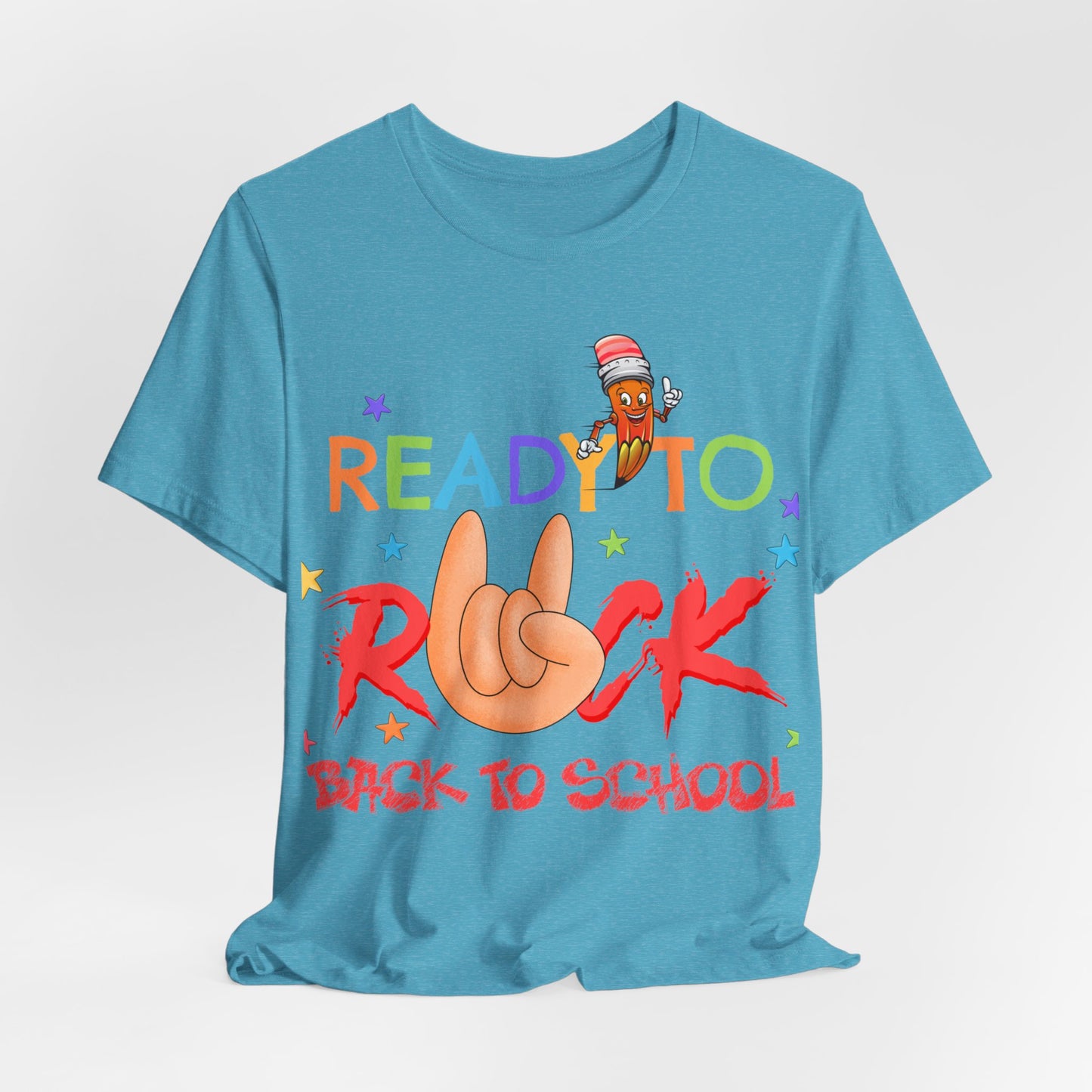 Ready To Rock T-Shirt, Back To School T-Shirt, Teach Love Inspire Teacher Shirt, Teacher Back To school unisex jersey short sleeve.First Day Vibes T-Shirt.