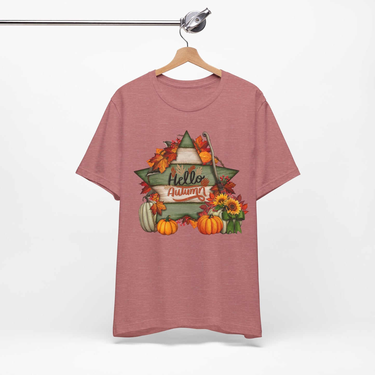 Hello Autumn Thanksgiving T-shirt, Happy thanksgiving 2024 T-shirt, Thanksgiving Gift,Turkey Shirt, Family Thanksgiving, Holiday Outfit.