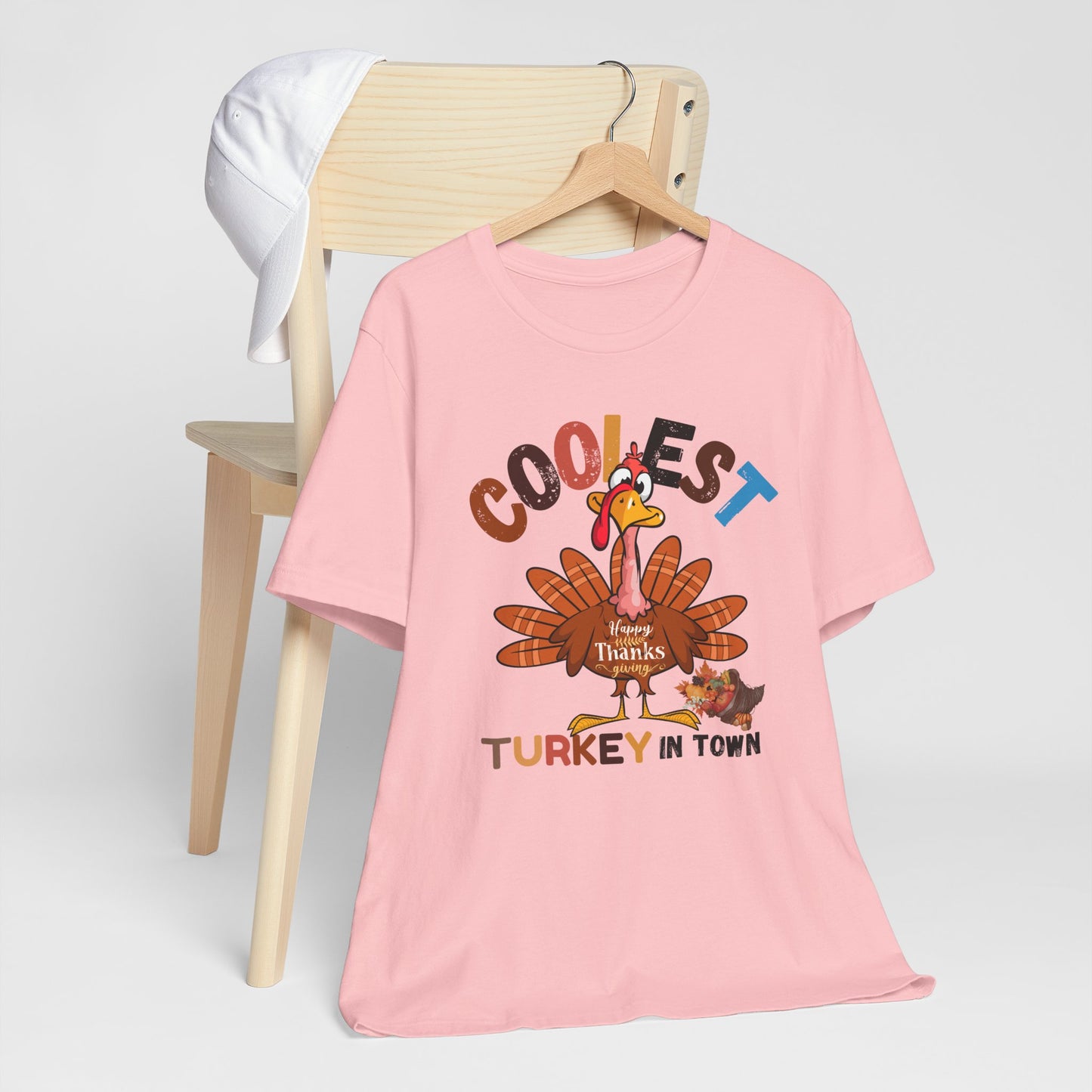 Coolest Turkey InTown T-shirt, Happy Thanksgiving T-shirt, Happy thanksgiving 2024 T-shirt, Thanksgiving Gift,Turkey Shirt, Family Thanksgiving, Holiday Outfit.