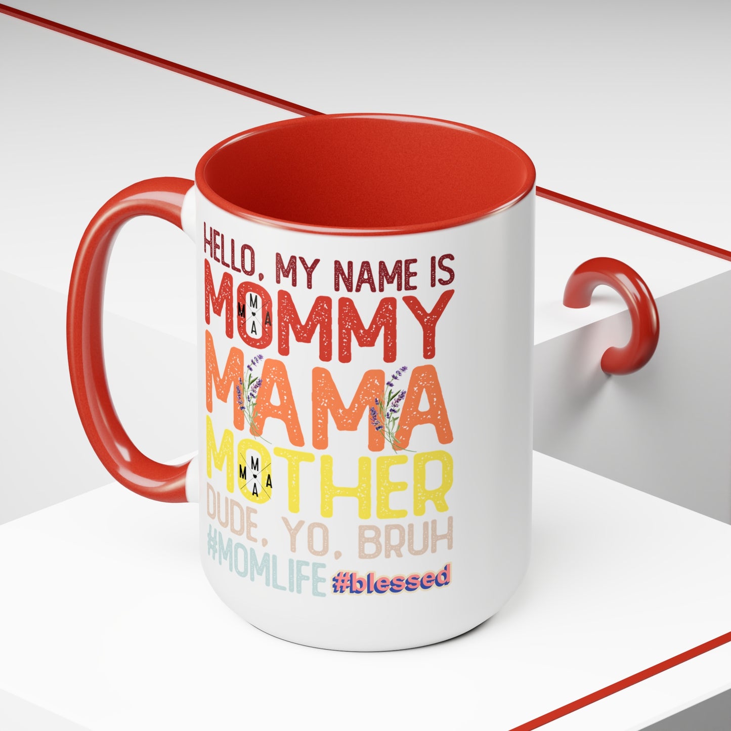 Happy Mother's dayTow-Tone Coffee Mug.15oz, Gift for mom, Mama's Coffee Mug