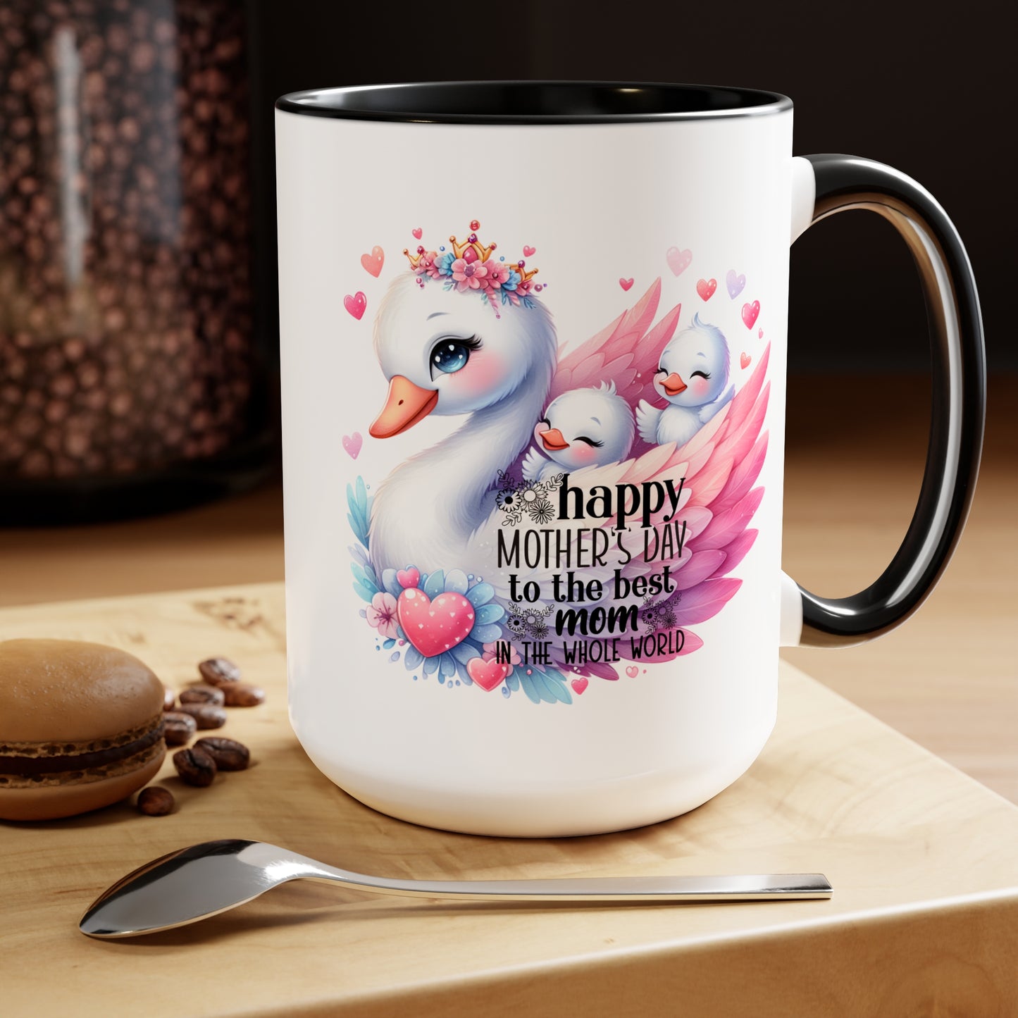 Happy Mother's dayTow-Tone Coffee Mug.15oz, Gift for mom, Mama's Coffee Mug