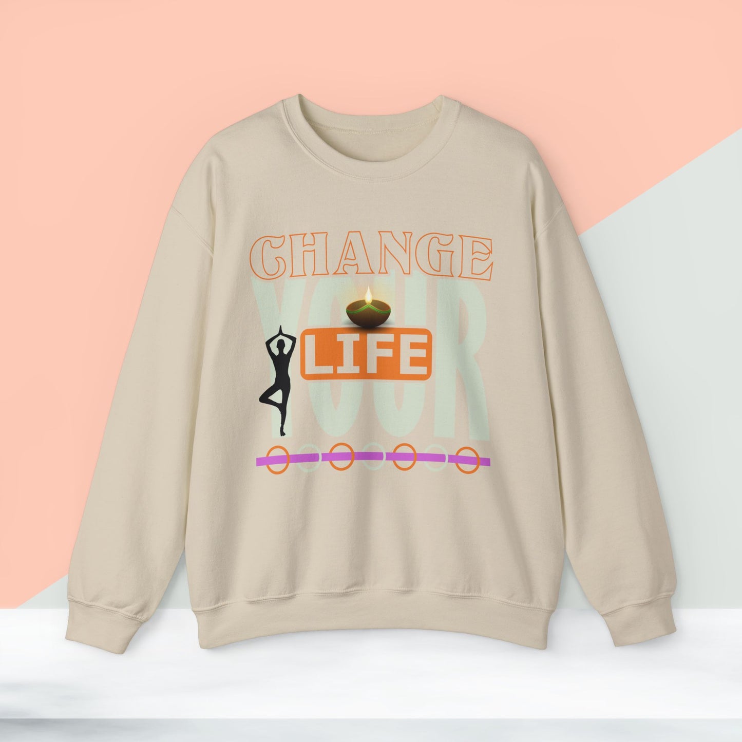 Change Your Life Yoga unisex heavy blend crewneck sweatshirt,Yoga workout Sweatshirt,Yoga lovers Sweatshirt, Yoga Instructor Gift, Gym Sweatshirt, Gift For Yoga lovers, Gift For Yogi.