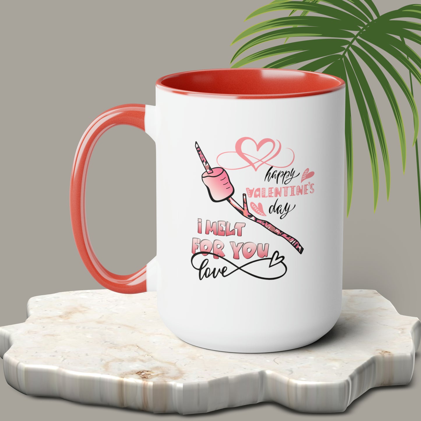 Happy valentines day Two-Tone Coffee Mugs, 15oz