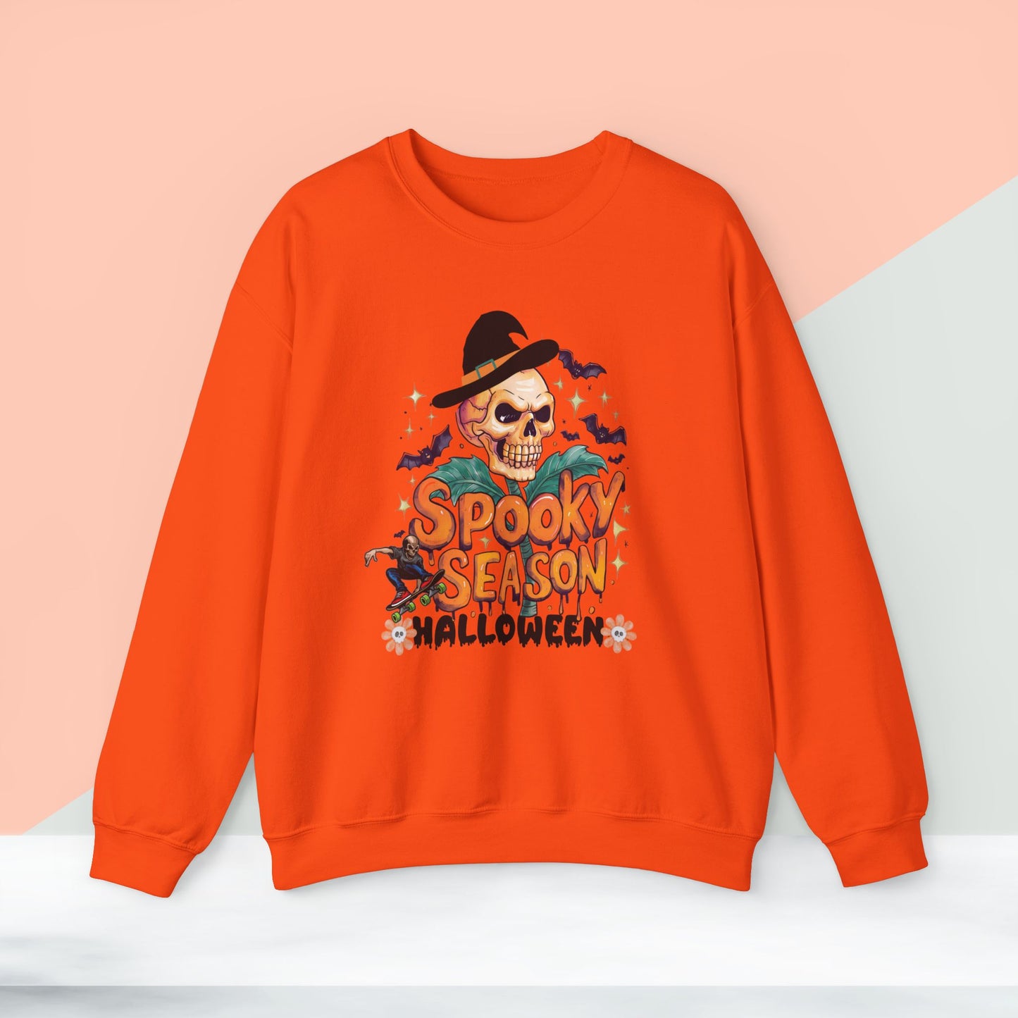 Spooky Season Sweatshirt, Happy Halloween Sweatshirt - Unisex Heavy Blend Crewneck, Halloween Sweatshirt, Cute Spooky Ghost sweatshirt.