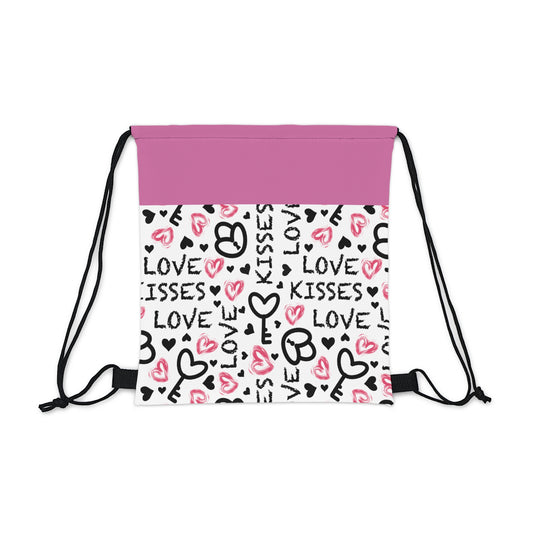 Happy Valentines Day Drawstring Bag