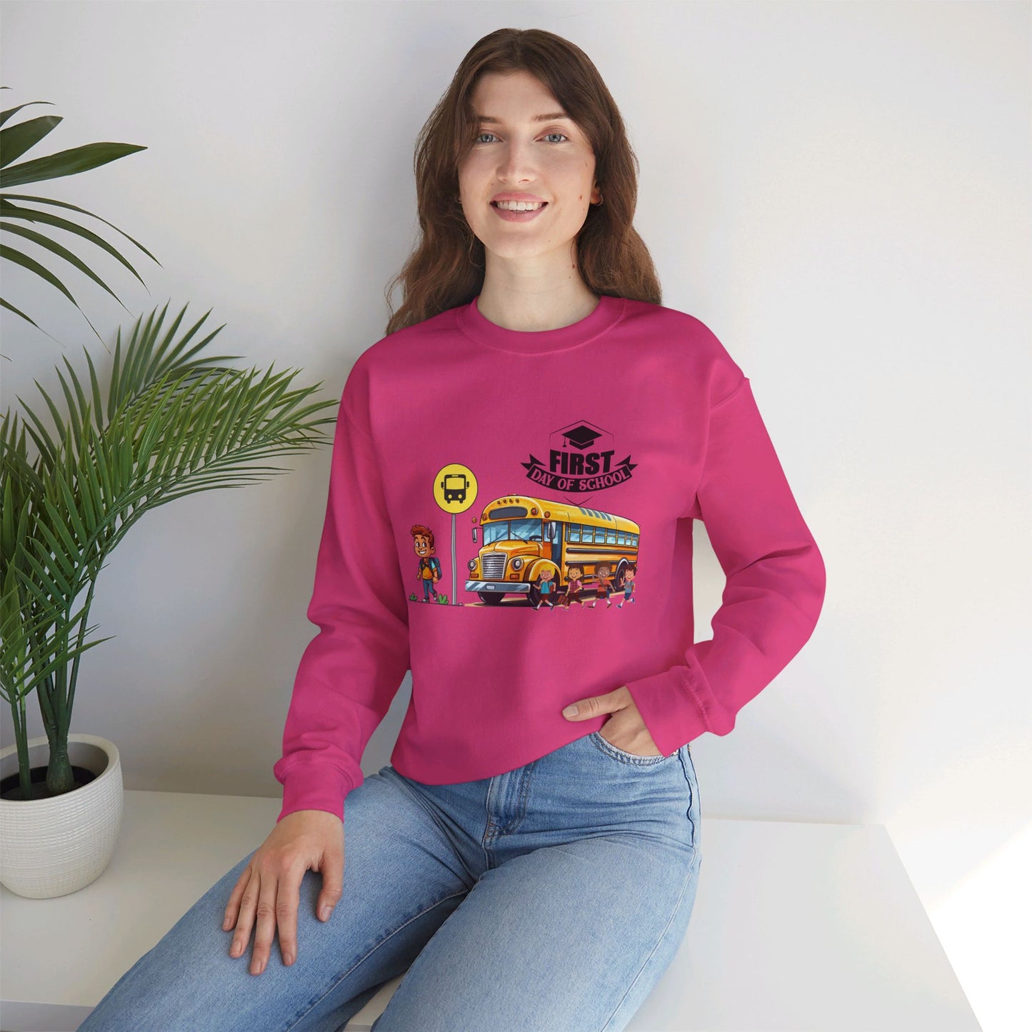 Back To school unisex heavy blend crewneck sweatshirt, We Love Teachers Sweatshirt,Teacher Back To school  Sweatshirt. First Day Vibes Sweatshirt.