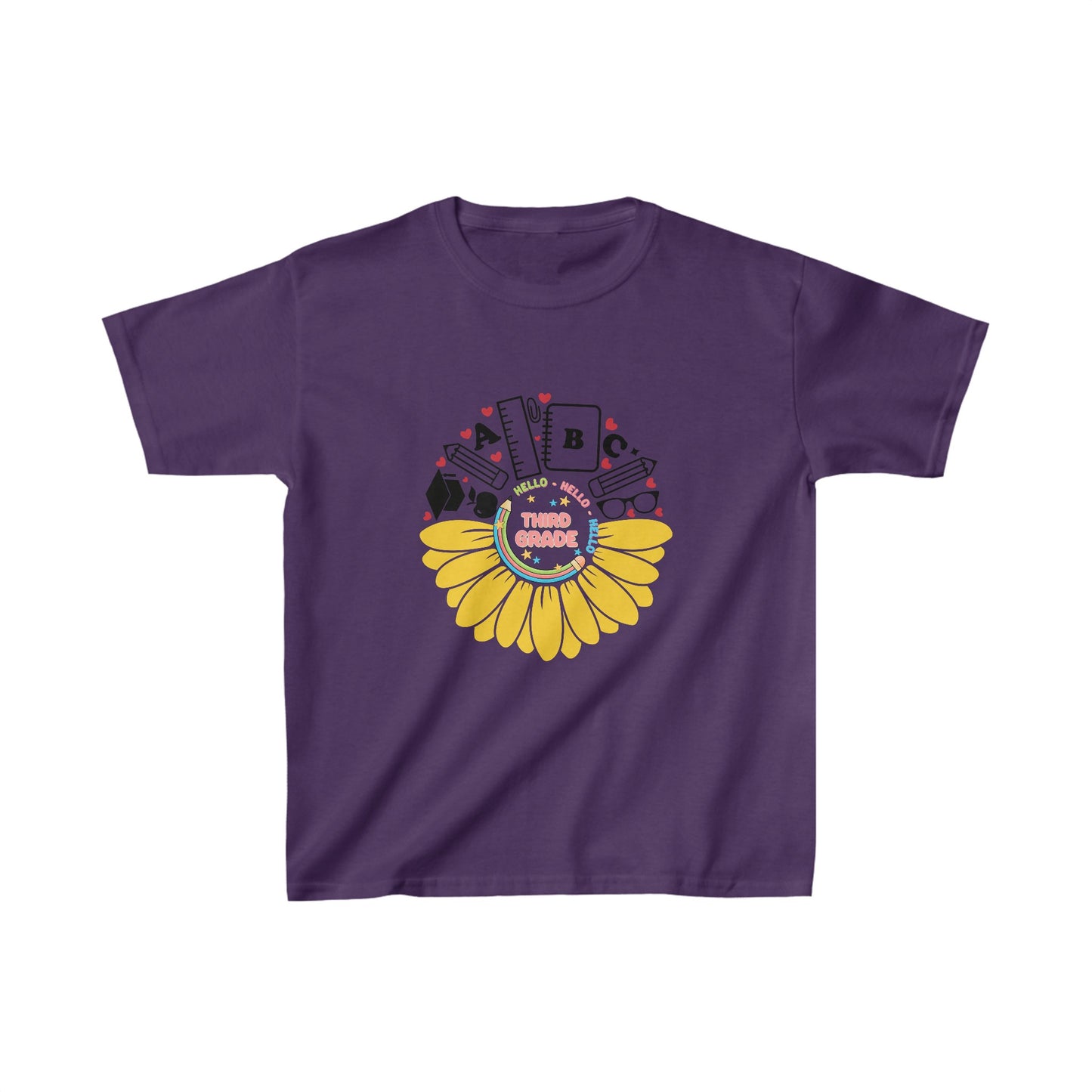 Hello Third Grade Back To School Kids Heavy Cotton™ Tee, First Grade Squad Back To School Kids Heavy Cotton™ Tee, Back to school Kids Shirt, 1st Day Of School Shirt, Back To School Cotton T-Shirt.