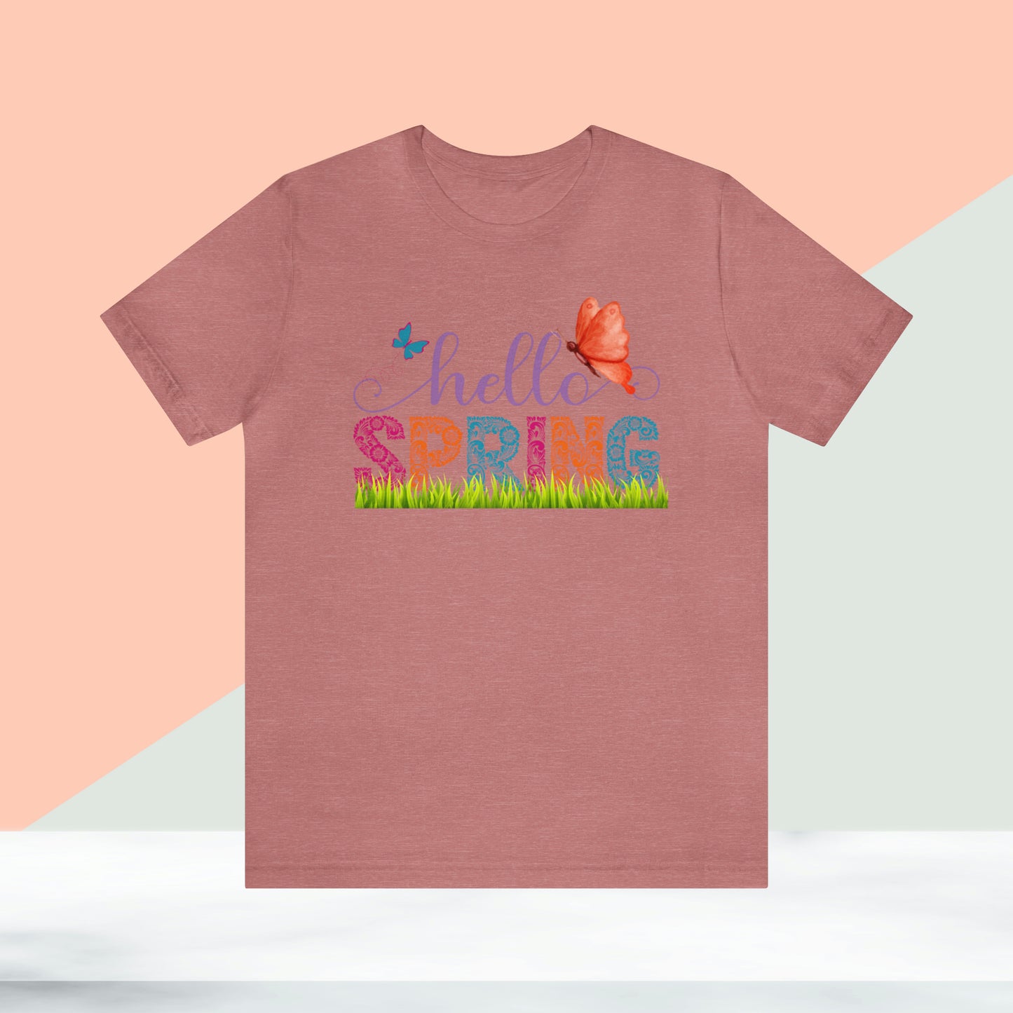 Hello Spring Unisex T-shirt, Spring Vibes Trendy Shirt.