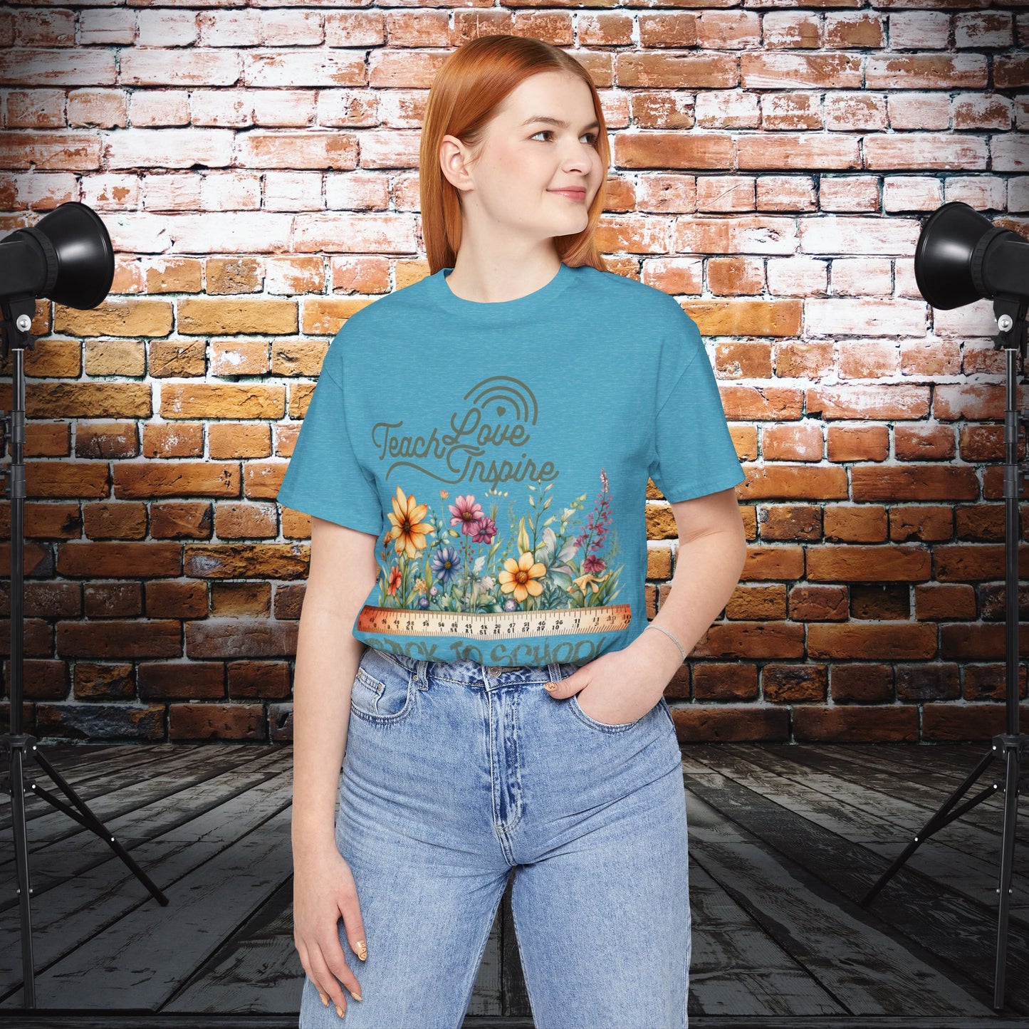 Love Teach Inspire T-Shirt, Back To School T-Shirt, Teacher Back To school unisex jersey short sleeve.First Day Vibes T-Shirt.