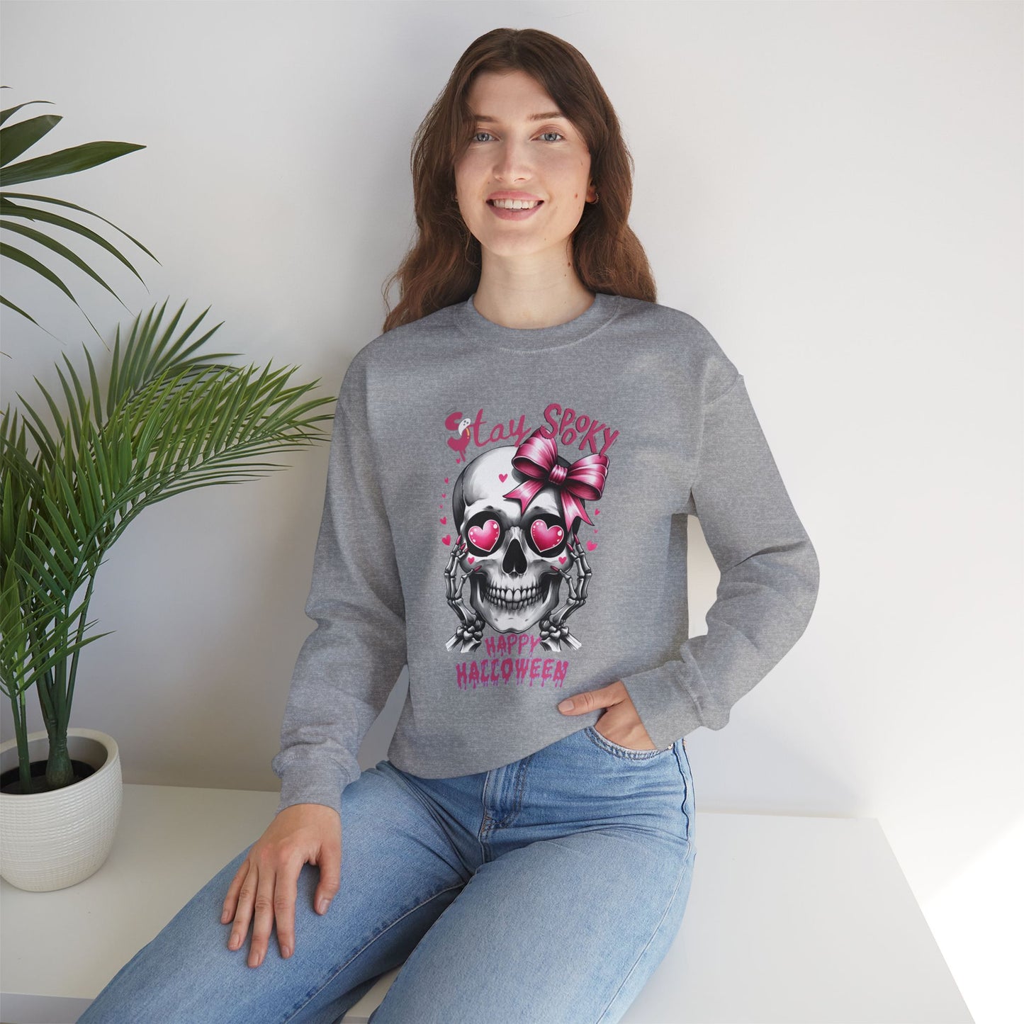 Stay spooky Halloween Sweatshirt, Happy Halloween Sweatshirt - Unisex Heavy Blend Crewneck, Halloween Sweatshirt, Cute Spooky Ghost sweatshirt.