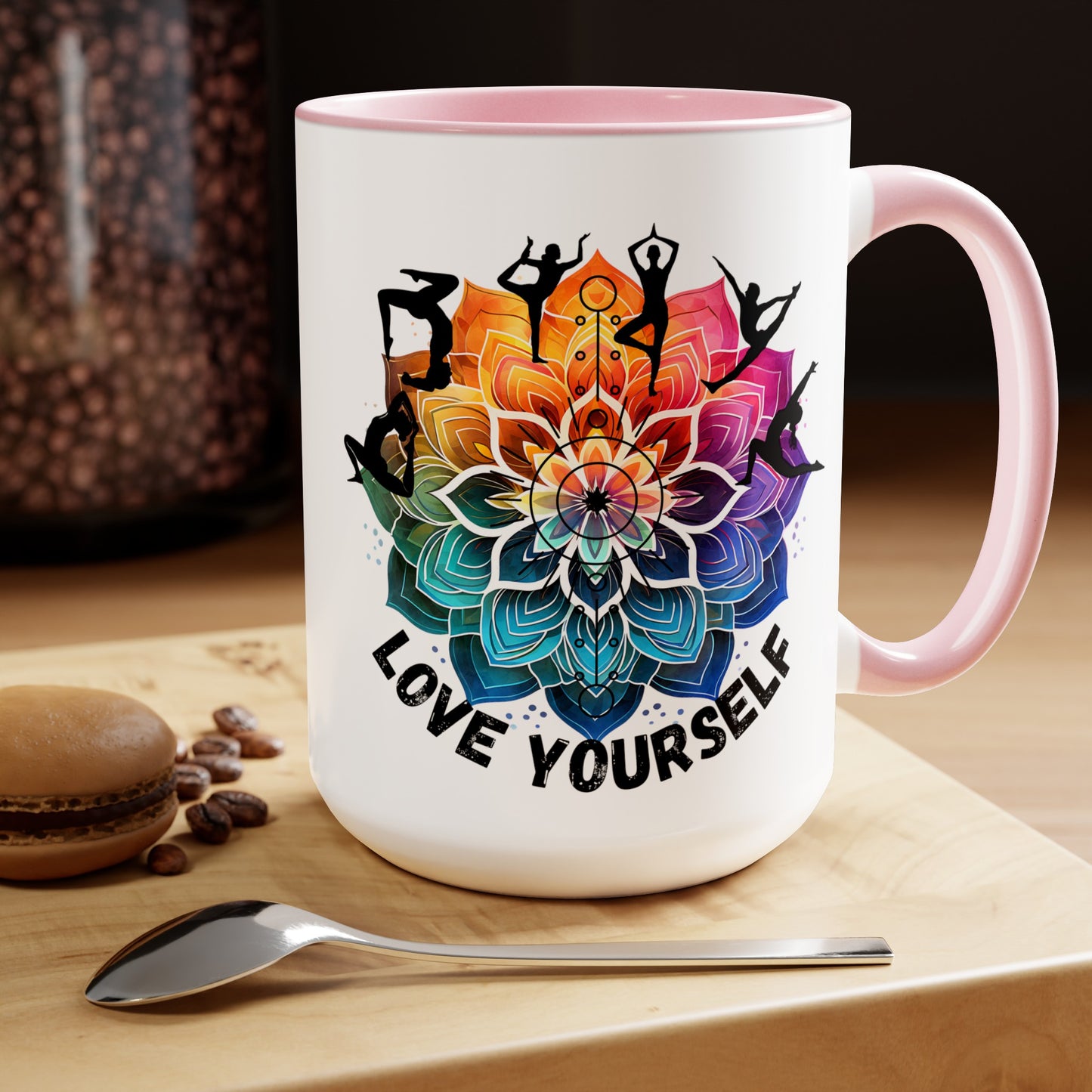 Love yourself Yoga Coffee Mug, Cute Yoga Coffee Mug, Yoga lovers Coffee Mug, Yoga Instructor Gift, Gift For Yoga lover, Gift For Yogi.