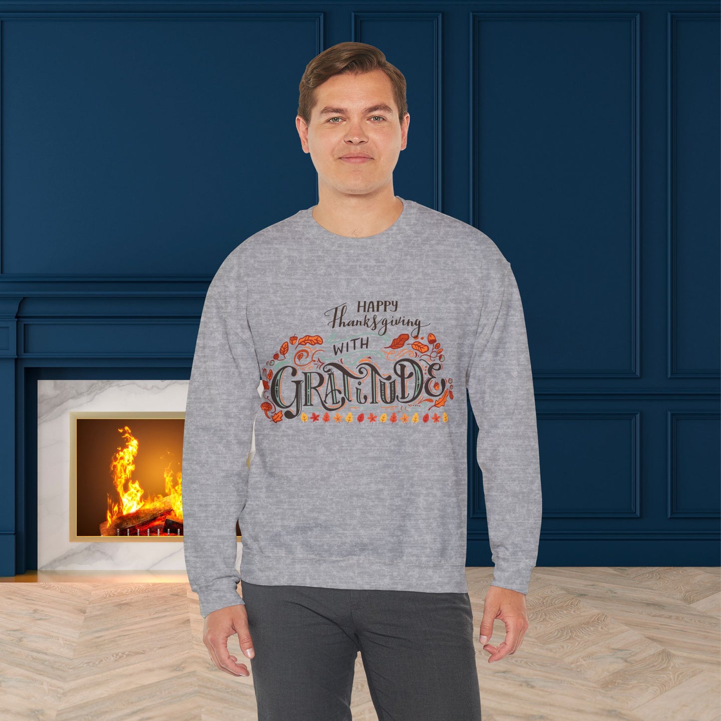 HappyThanksgiving With Gratitude  Sweatshirt - Unisex Heavy Blend, Happy Thanksgiving2024 Sweatshirt, Thanksgiving Gift, Festive Sweatshirt.