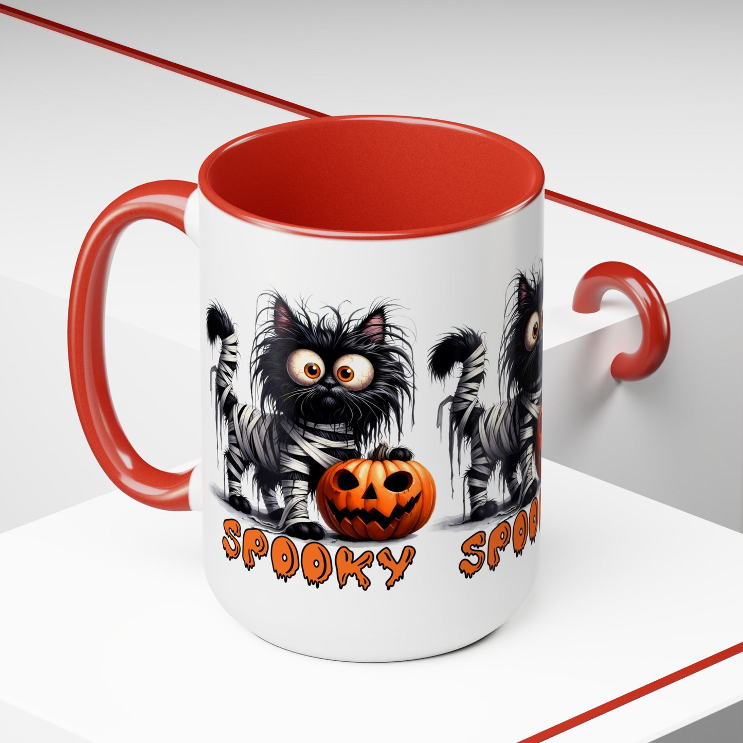 Spooky Happy Halloween Coffee Mug,  Let's Go Halloween Coffee Mug, Trick or Treat Halloween Coffee Mug, Cute Ghost Coffee Mug, Spooky Season Halloween Coffee Mug.