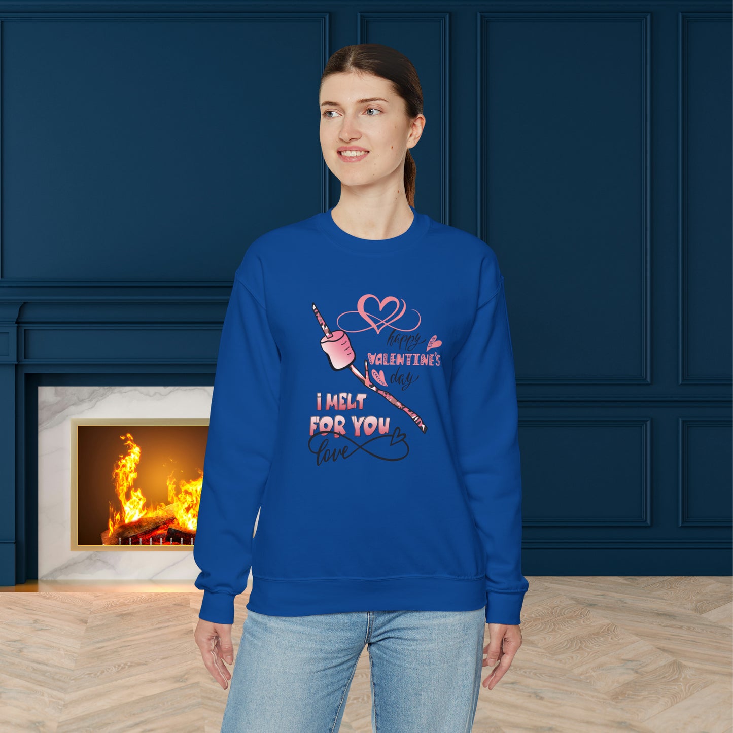 Happy valentines day Unisex Heavy Blend™ Crewneck Sweatshirt