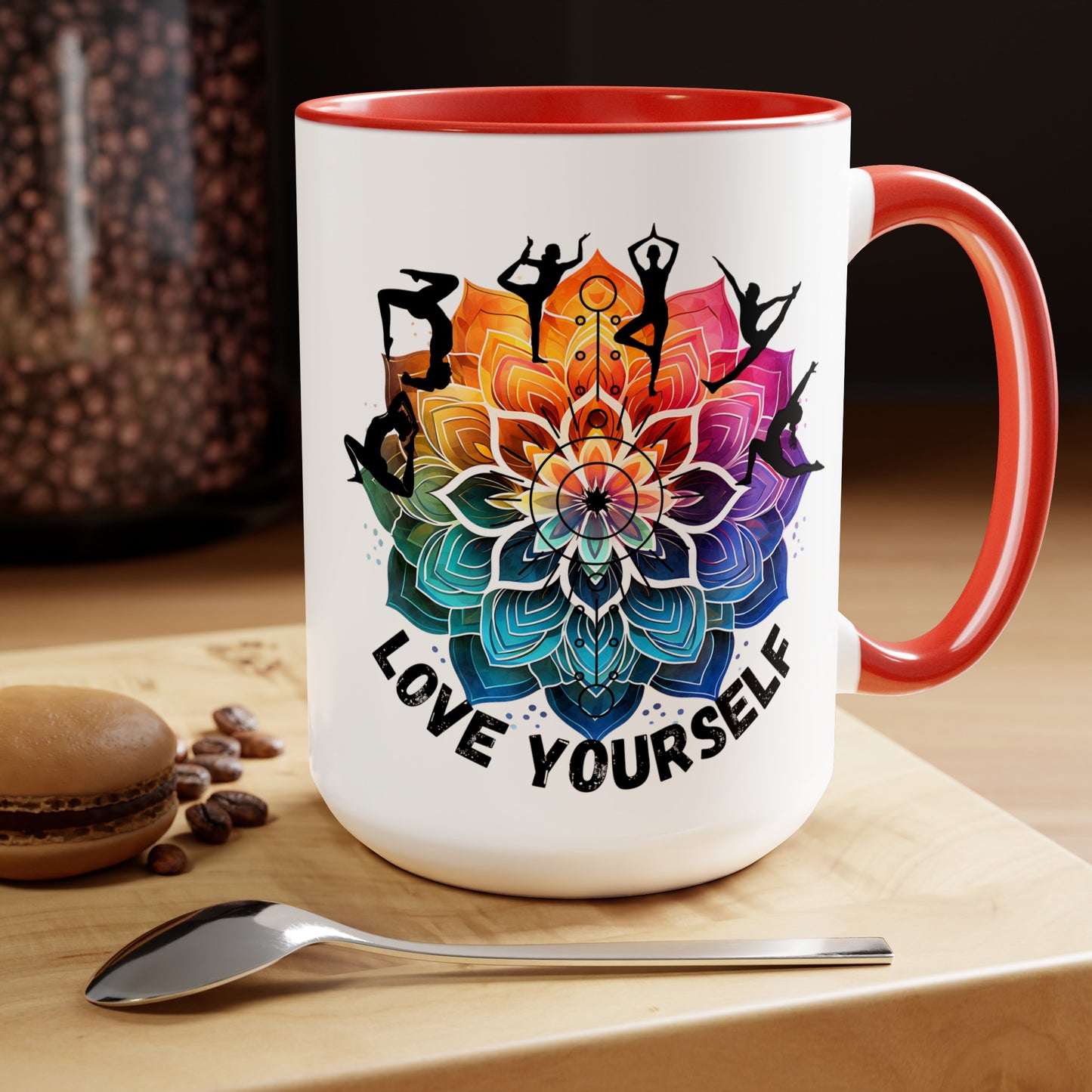 Love yourself Yoga Coffee Mug, Cute Yoga Coffee Mug, Yoga lovers Coffee Mug, Yoga Instructor Gift, Gift For Yoga lover, Gift For Yogi.