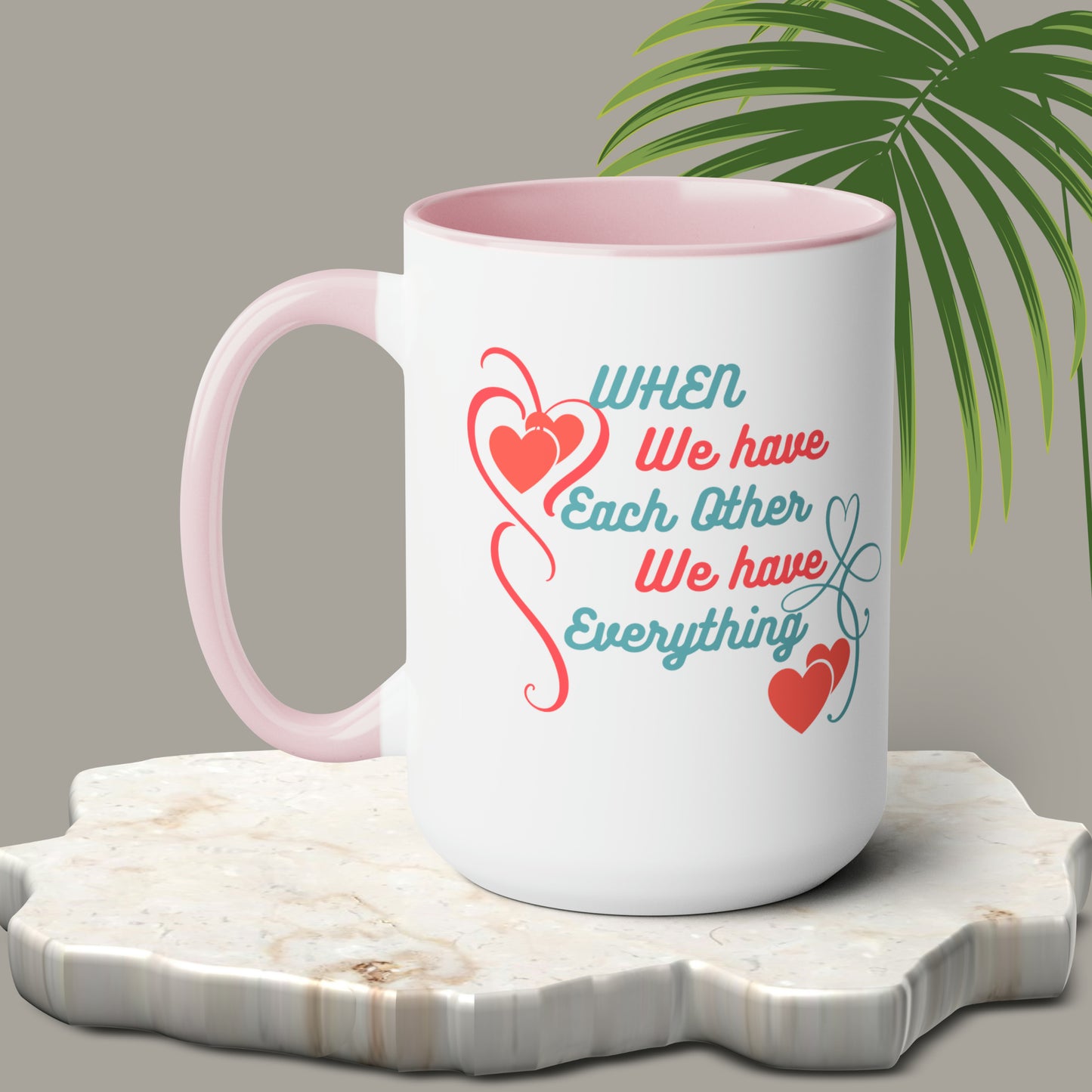 Happy valentines day Two-Tone Coffee Mugs, 15oz