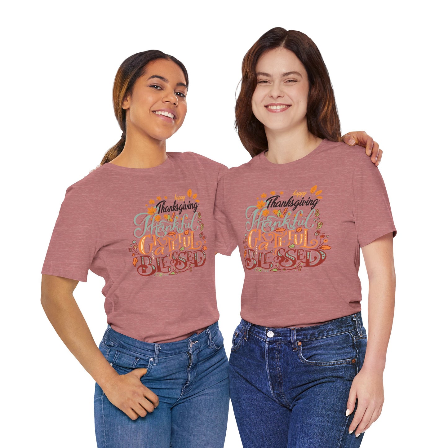 Thankful Grateful Blessed T-shirt, Happy Thanksgiving T-shirt, Happy thanksgiving 2024 T-shirt, Thanksgiving Gift,Turkey Shirt, Family Thanksgiving, Holiday Outfit.