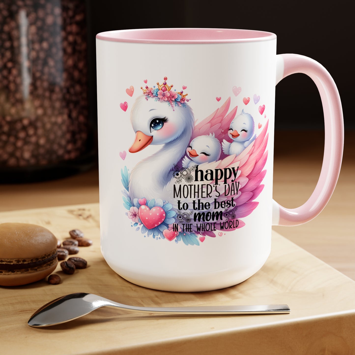 Happy Mother's dayTow-Tone Coffee Mug.15oz, Gift for mom, Mama's Coffee Mug