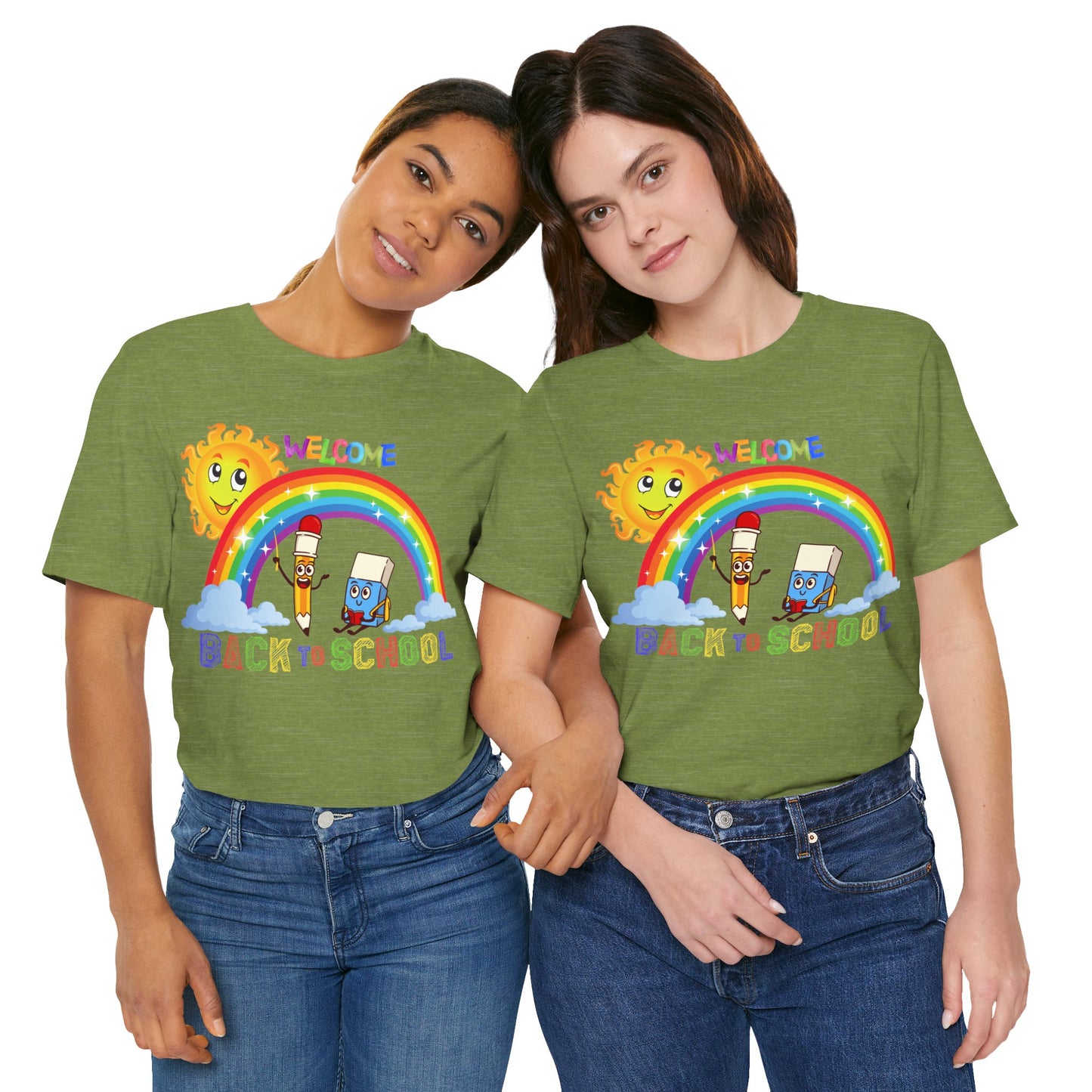 Welcome Back To School T-Shirt, Hello Teacher T-Shirt, Back To School T-Shirt, Teach Love Inspire Teacher Shirt, Teacher Back To school unisex jersey short sleeve.First Day Vibes T-Shirt.