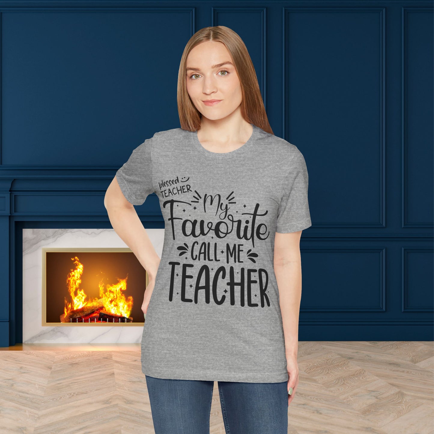 My Favorite Call Me Teacher T-shirt, Hello Teacher T-Shirt, Back To School T-Shirt, Teach Love Inspire Teacher Shirt, Teacher Back To school unisex jersey short sleeve.First Day Vibes T-Shirt.