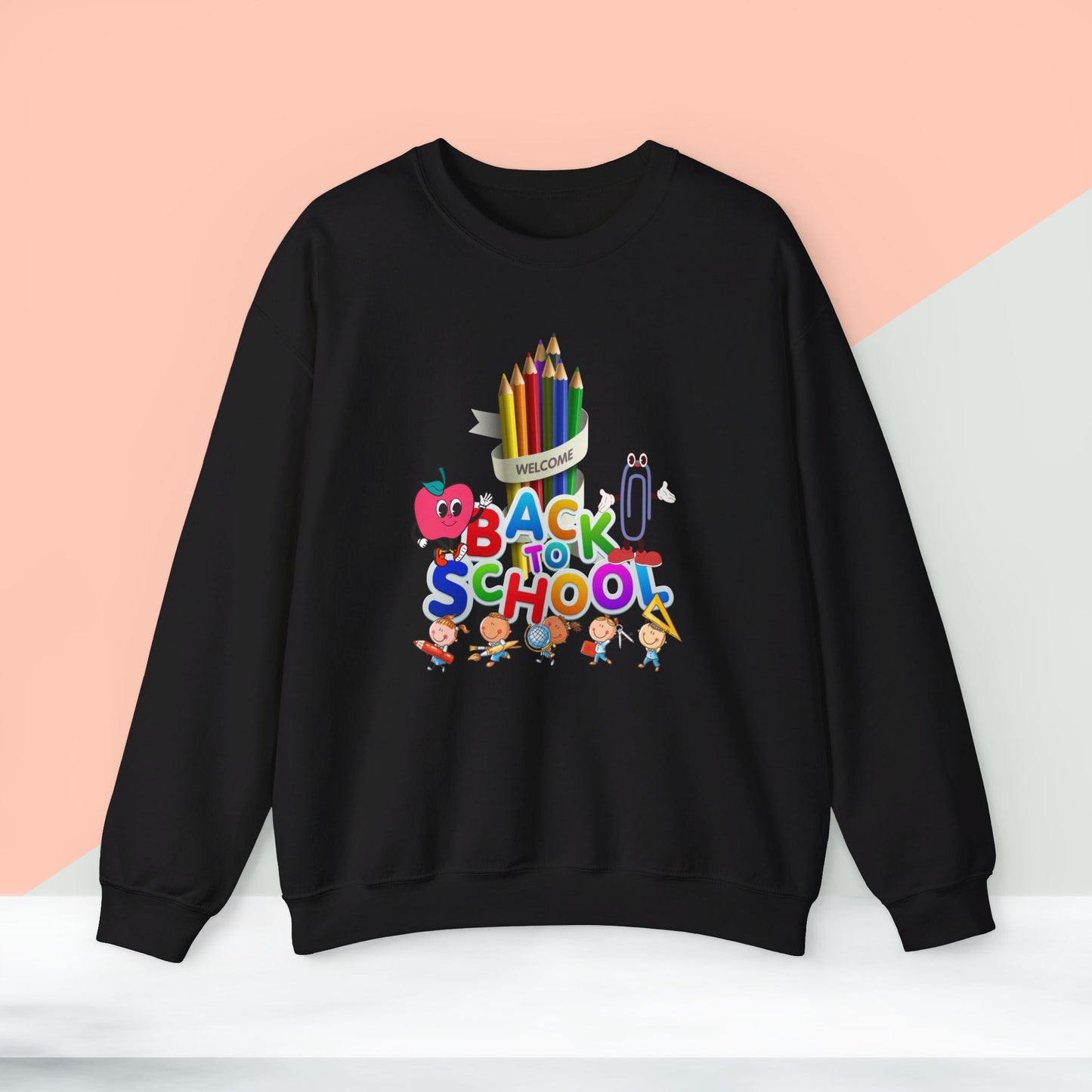 Back To school unisex heavy blend crewneck sweatshirt, We Love Teachers Sweatshirt,Teacher Back To school  Sweatshirt. First Day Vibes Sweatshirt.