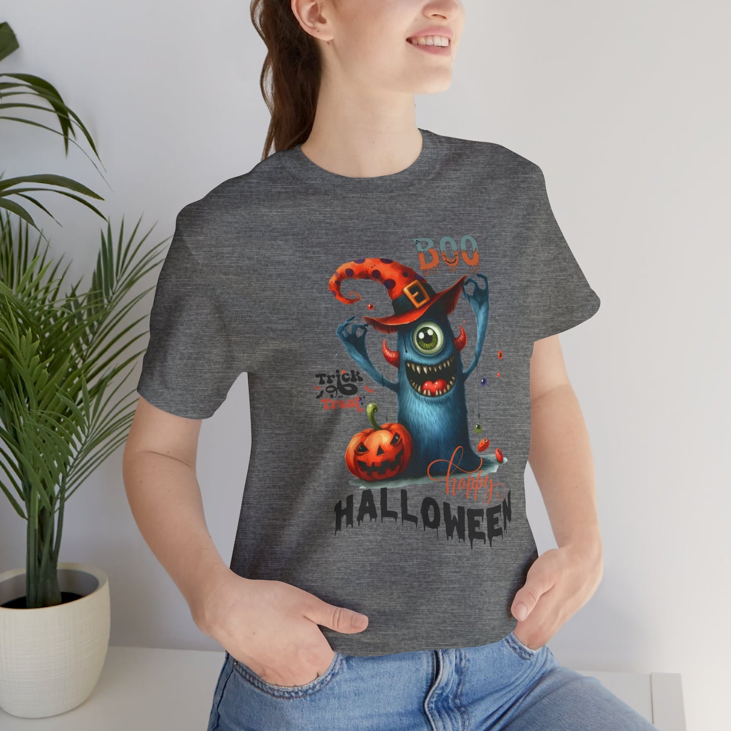 Boo Happy Halloween T-shirt, Happy Halloween T-shirt, Trick Or Treat T-shirt, Halloween T-shirt, Cool Halloween T-shirt, Spooky T-shirt,