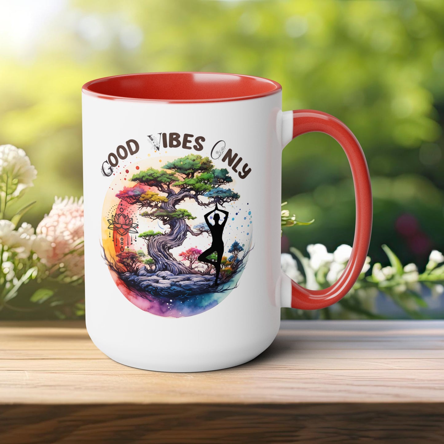 Good Vibes Only Yoga Coffee Mug, Cute Yoga Coffee Mug, Yoga lovers Coffee Mug, Yoga Instructor Gift, Gift For Yoga lover, Gift For Yogi.