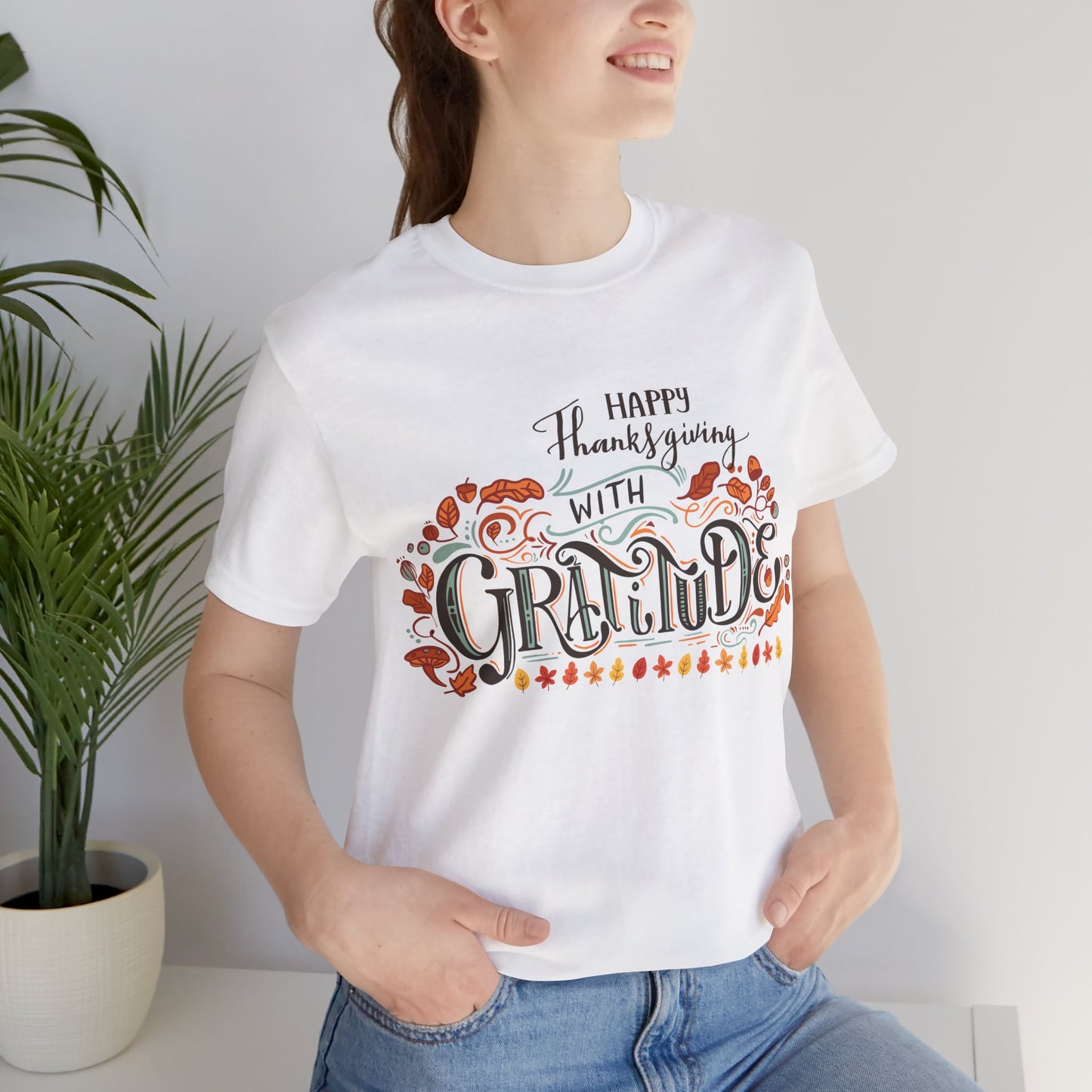 Happy Thanksgiving With Gratitude T-shirt, Happy thanksgiving 2024 T-shirt, Thanksgiving Gift,Turkey Shirt, Family Thanksgiving, Holiday Outfit.