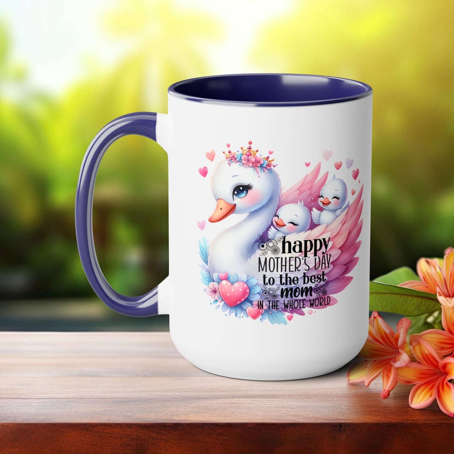 Happy Mother's dayTow-Tone Coffee Mug.15oz, Gift for mom, Mama's Coffee Mug