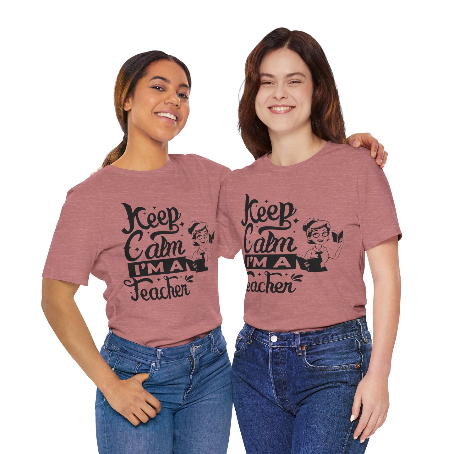 Keep Calm I Am A Teacher T-Shirt, Back To School T-Shirt, Teach Love Inspire Teacher Shirt, Teacher Back To school unisex jersey short sleeve.First Day Vibes T-Shirt.