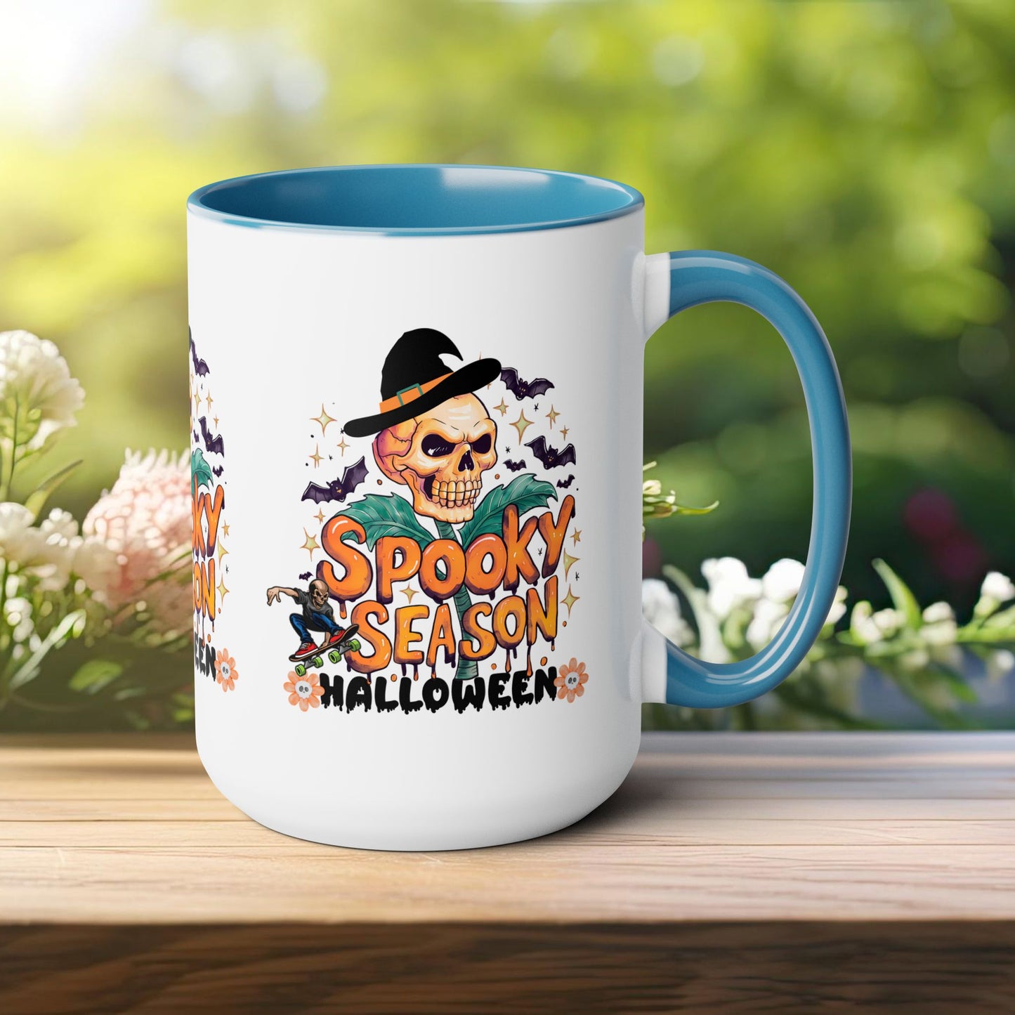 Spooky Season Halloween Coffee Mug, Halloween Coffee Mug, Trick or Treat Halloween Coffee Mug, Cute Skeleton Coffee Mug, Spooky Vibes Halloween Coffee Mug.