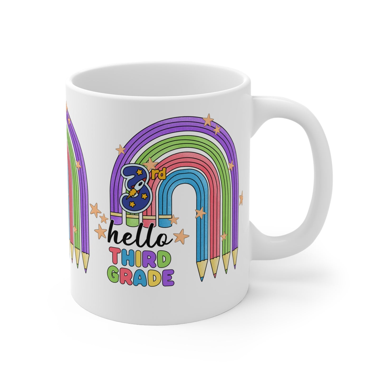 Hello Third Grade Mug, Back To School Mug.11oz. Ready To Rule The School Mug.11oz. Ready for School Mug.