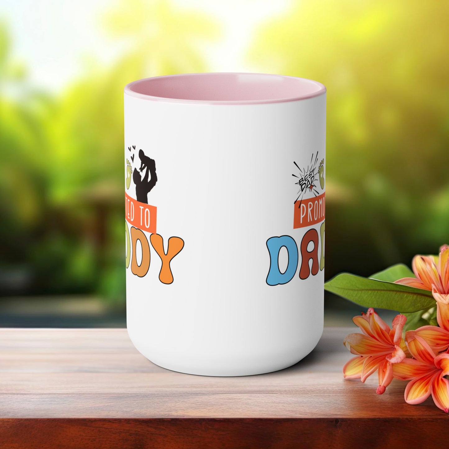 Happy father's dayTow-Tone Coffee Mug.15oz, Gift for Dad, Daddy's Coffee Mug