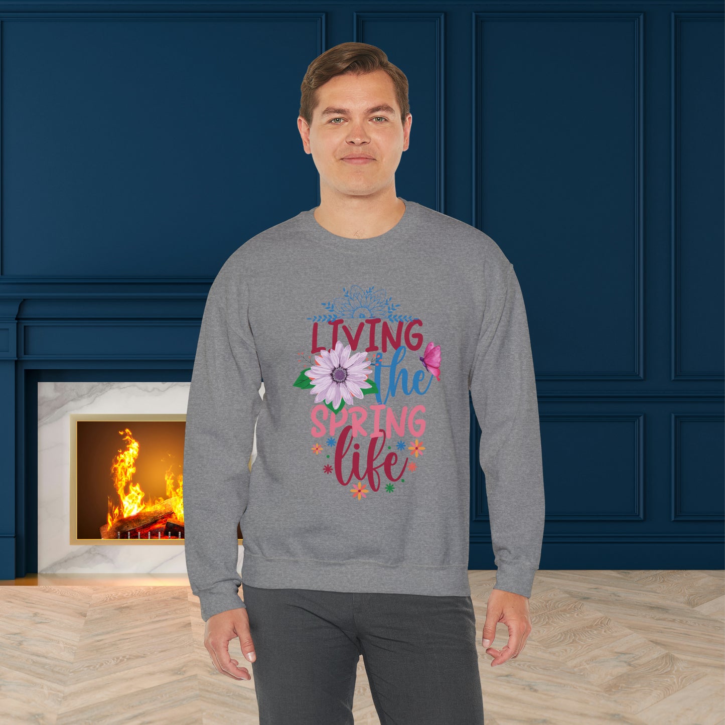 Living The Spring Time Unisex Crewneck Sweatshirt