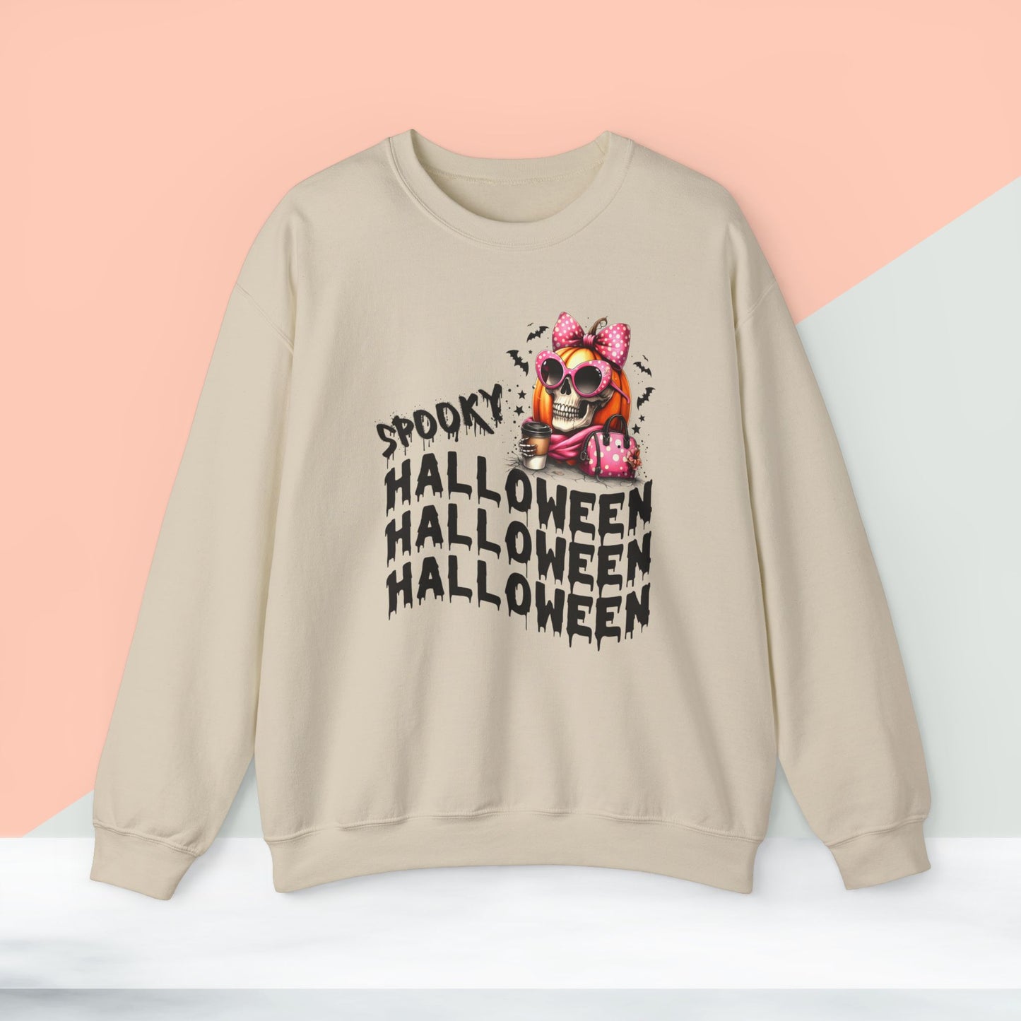 Happy Halloween Sweatshirt, Happy Halloween Sweatshirt - Unisex Heavy Blend Crewneck, Halloween Sweatshirt, Cute Spooky Ghost sweatshirt.