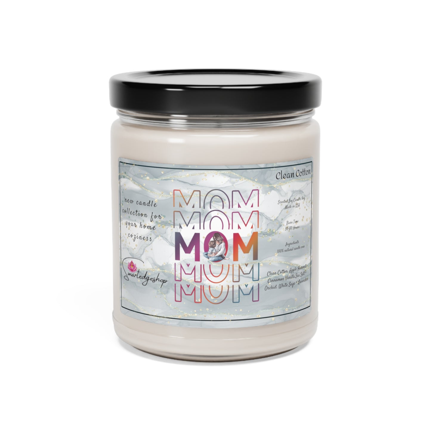 Happy Mother's Day Scented Soy Candle, 9oz, Gift for mom.